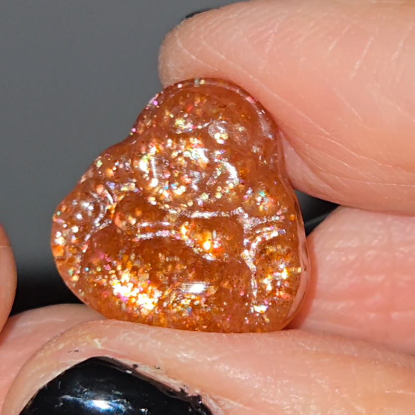 Arusha sunstone laughing Buddha - SM2