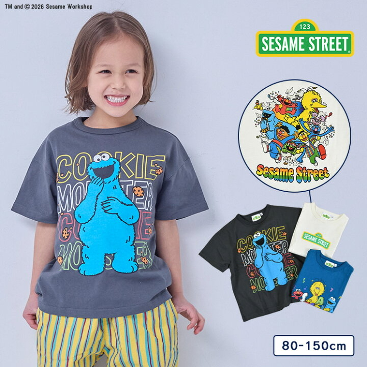 🇯🇵預訂 日本直送🇯🇵芝麻街三色人物印花短袖T恤