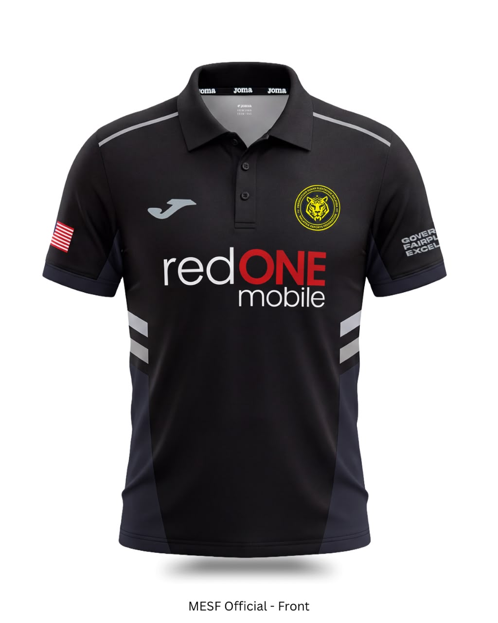 Joma x MESF (Malaysia E-Sports Federation) Official/Coaches Jersey 2026 - Black