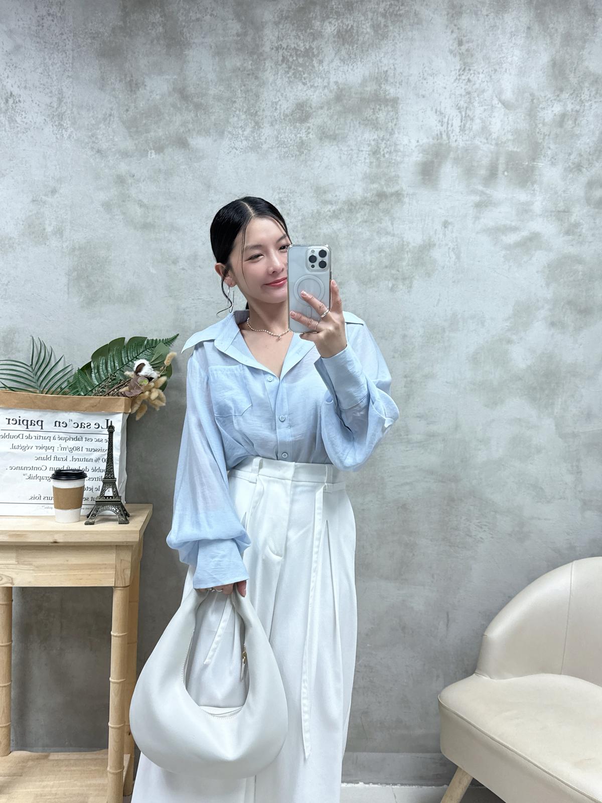 D16 打褶腰恤衫外套