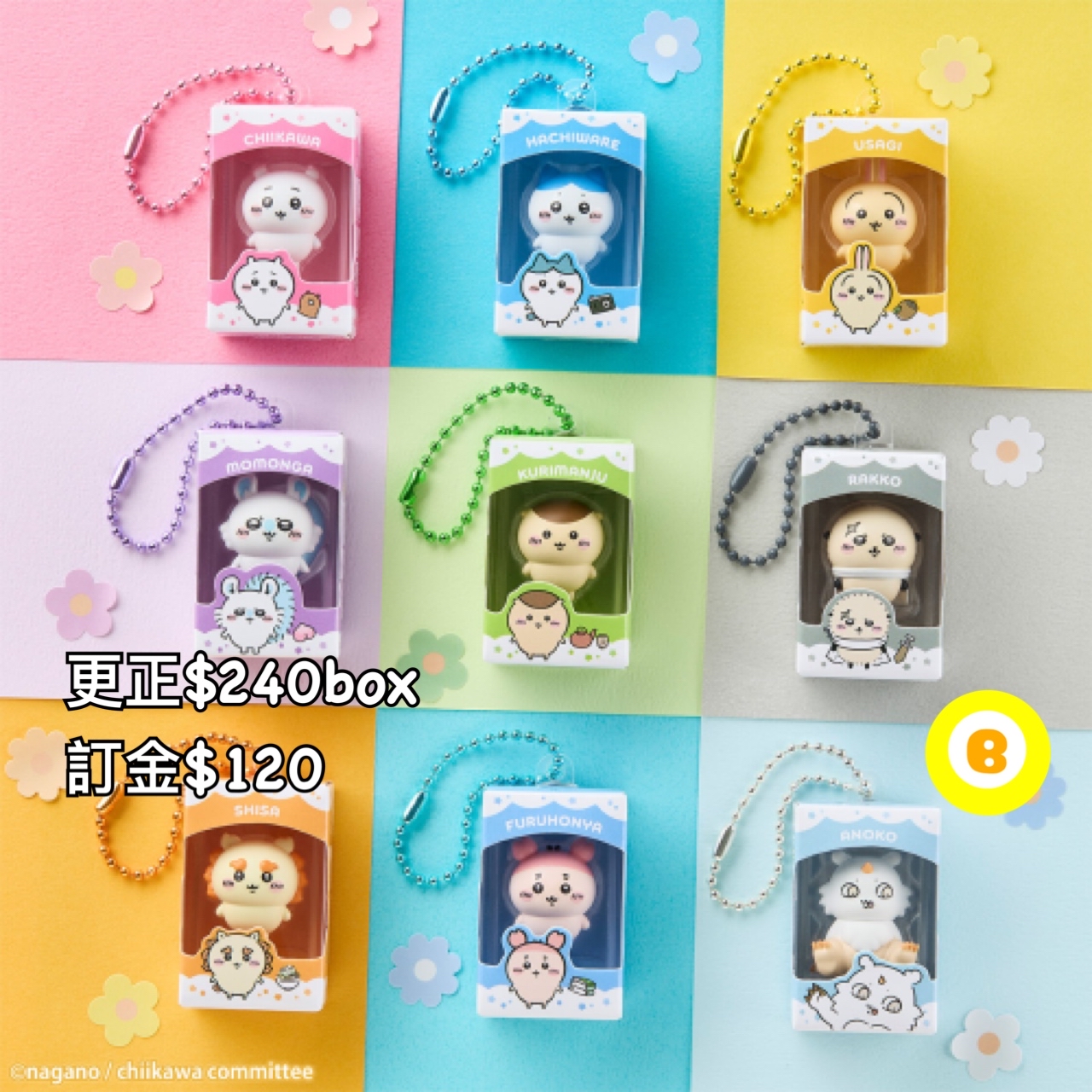 Preorder預訂7/2026年chiikawa朱古力食玩原盒
