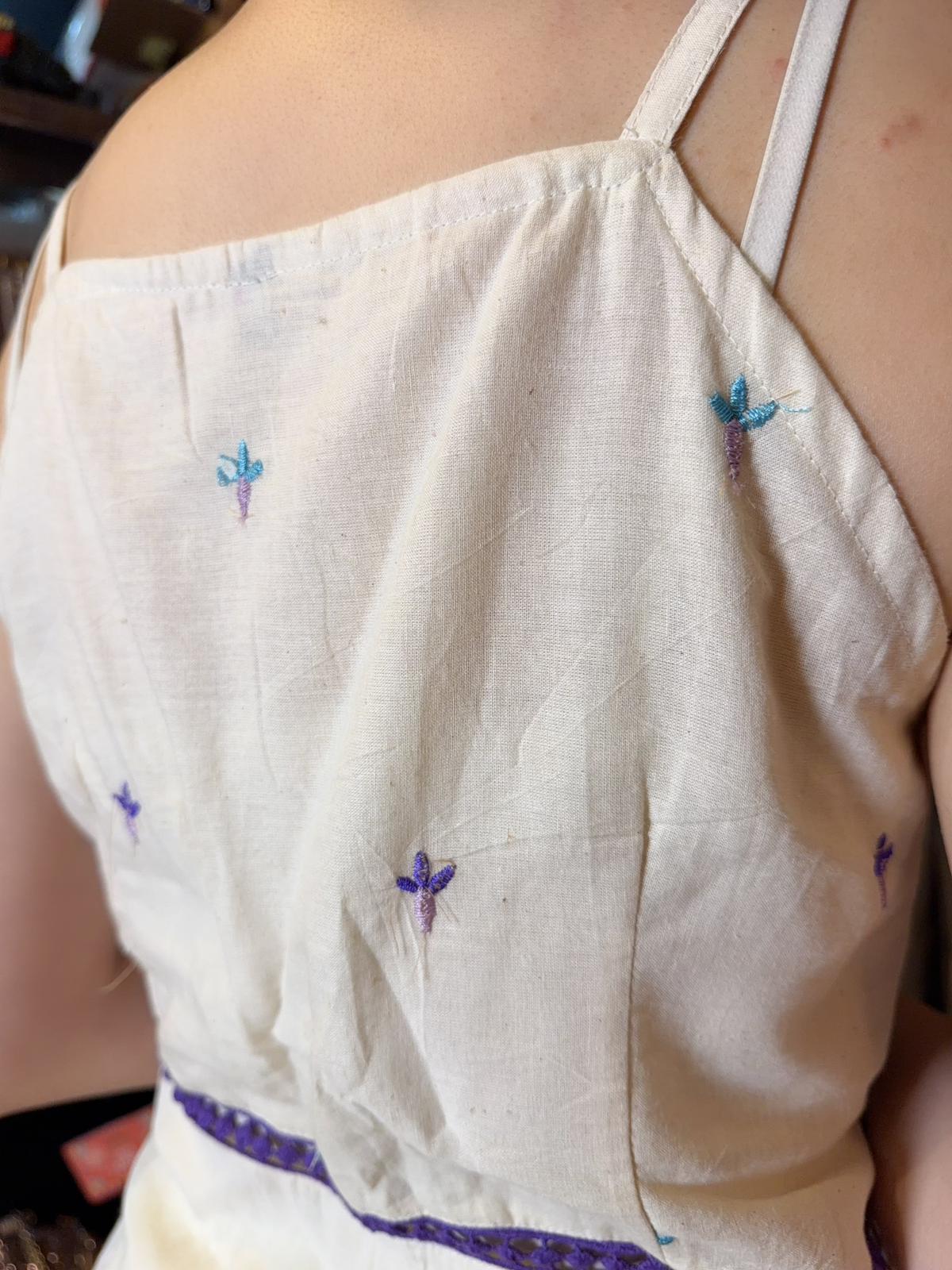 Purple Emb. Sleeveless OP 31"-44" #1459