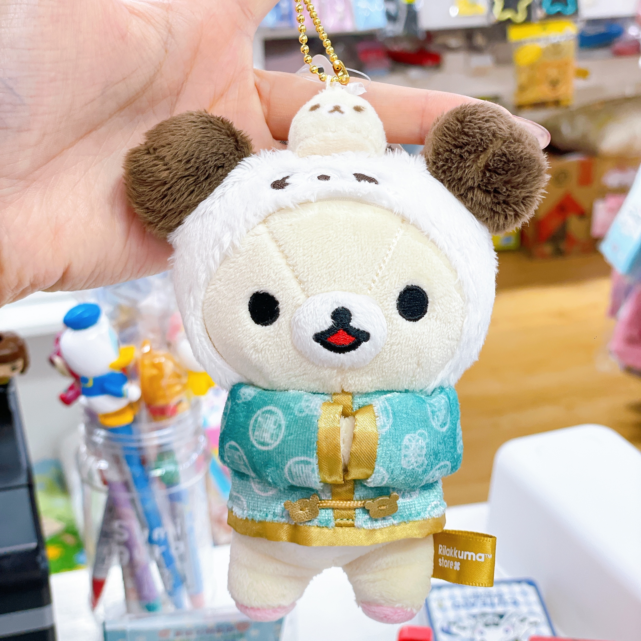 日本直送鬆弛熊rilakkuma store 限定中華風公仔掛飾