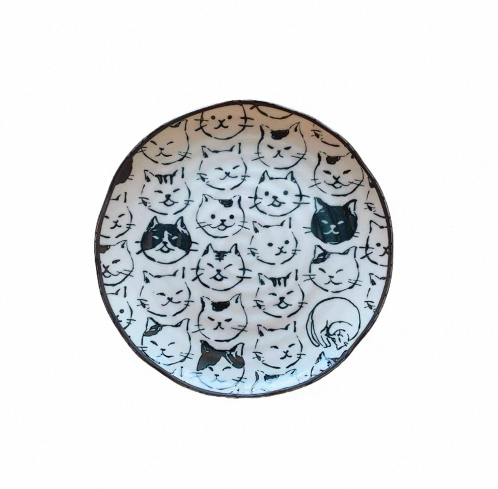 日本製美濃燒貓咪餐盤