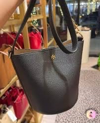 🇺🇸✈️🇨🇦Tory Burch outlet 黑色荔枝皮單帶兩用水桶🪣袋現貨😎😎