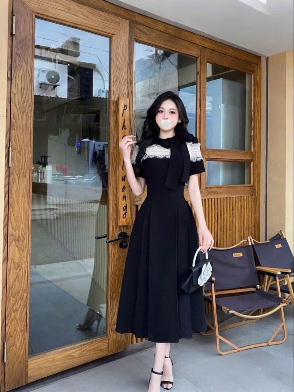 黑色优雅西装洋裝