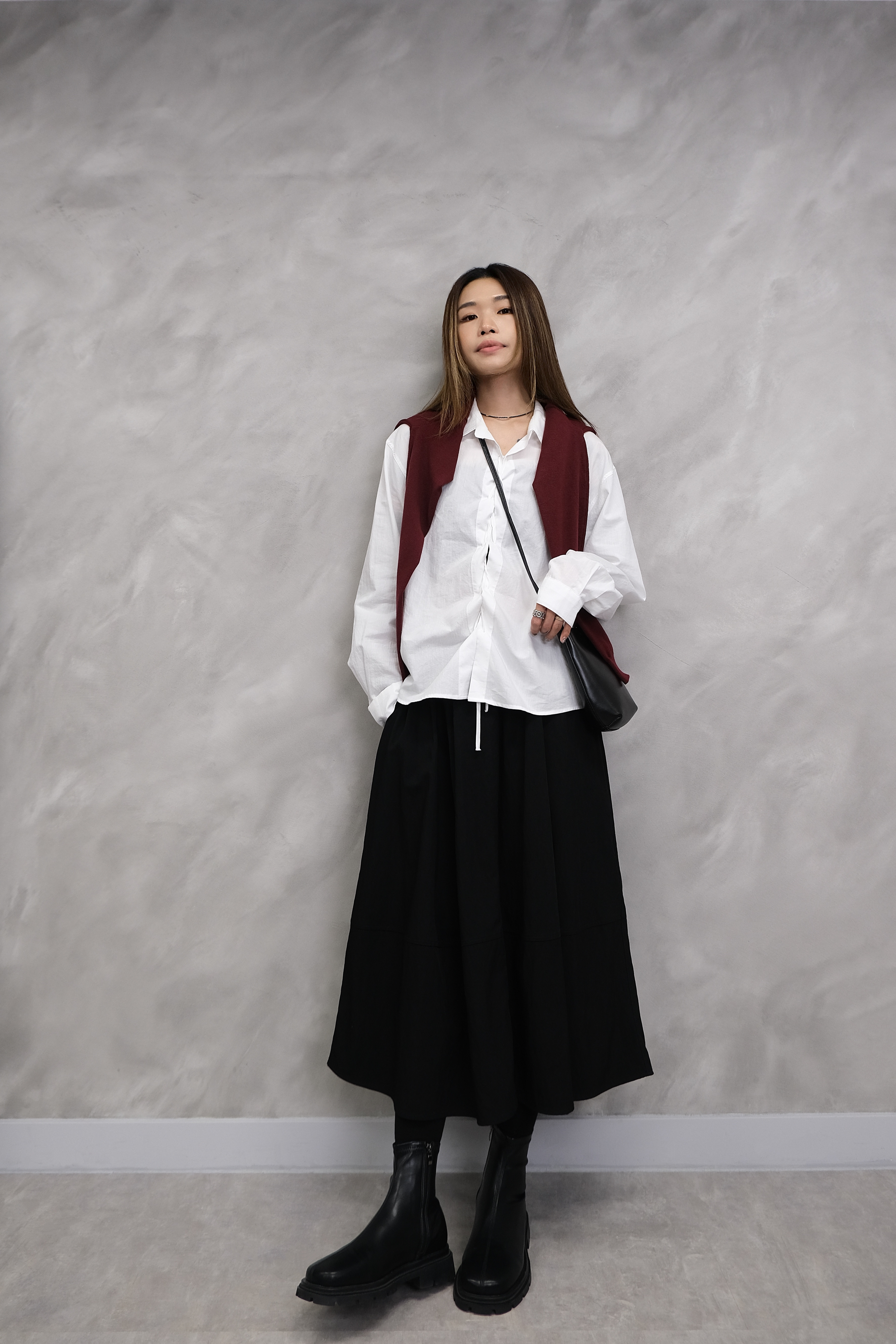 Ruched Front Crisp Cotton Shirt #sh39
