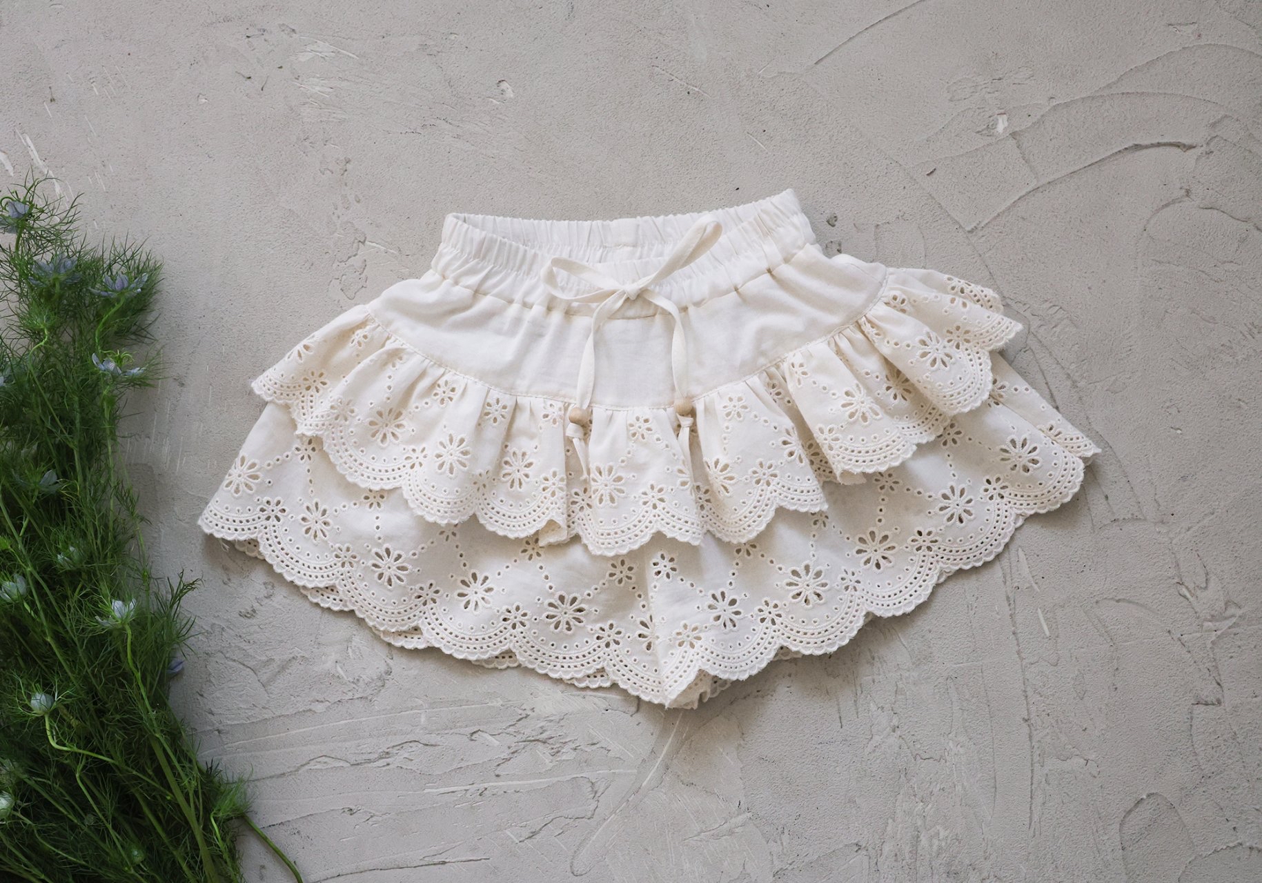 Flo | Layer skirt pants(Ivory 120(105-115)