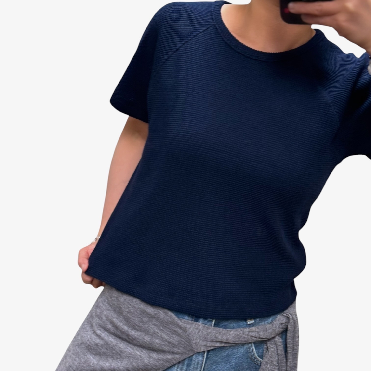 221059 格紋淨色Tee