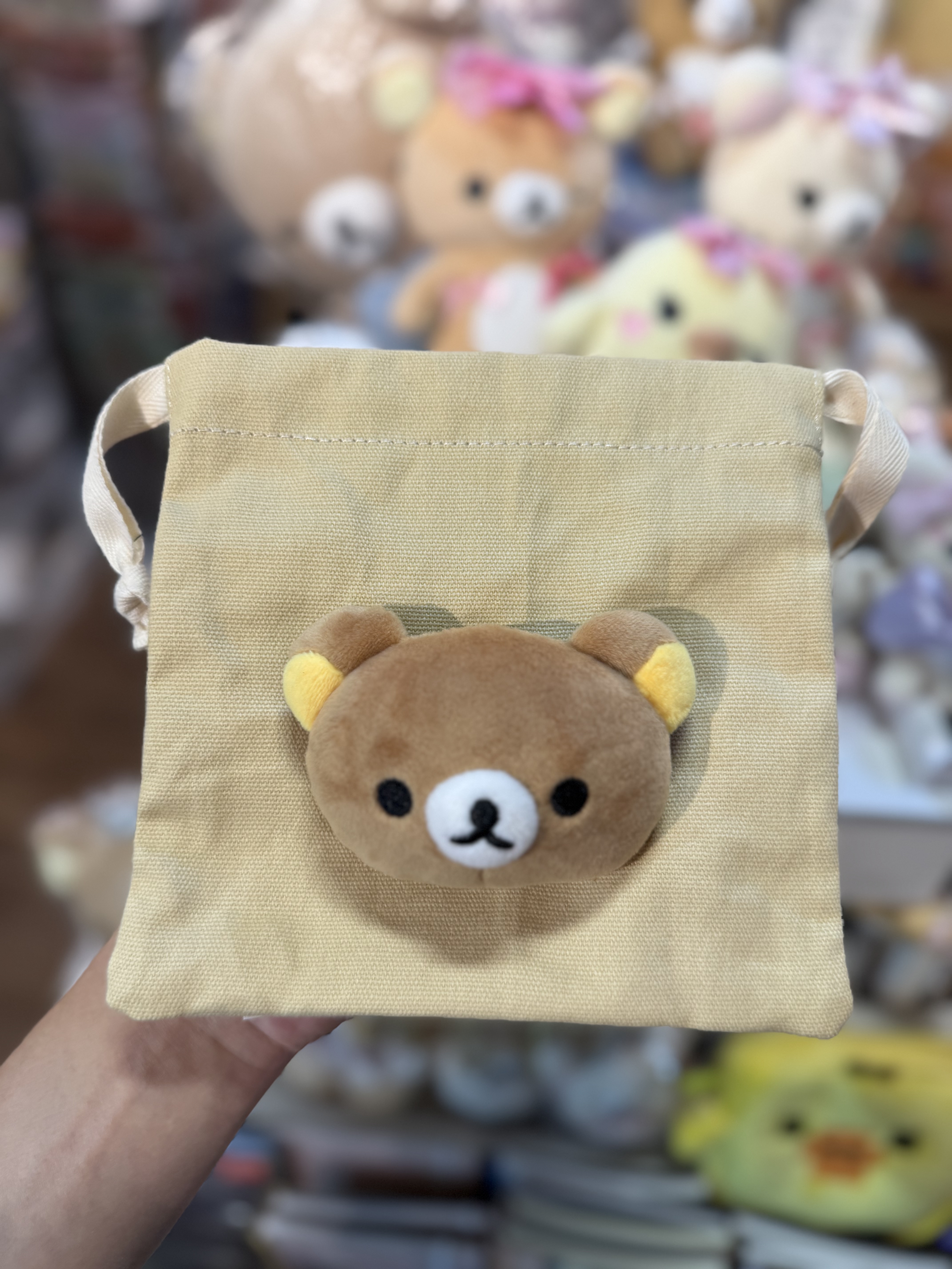 《現貨》全新日本專店限定 Rilakkuma立體頭仔索袋