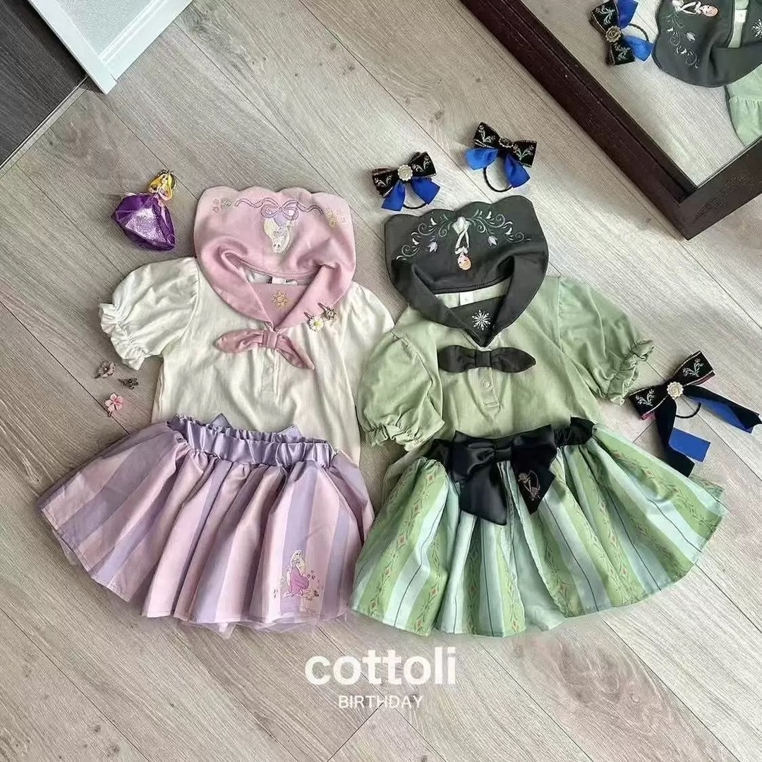 A0164 安娜公主娃娃領套裝