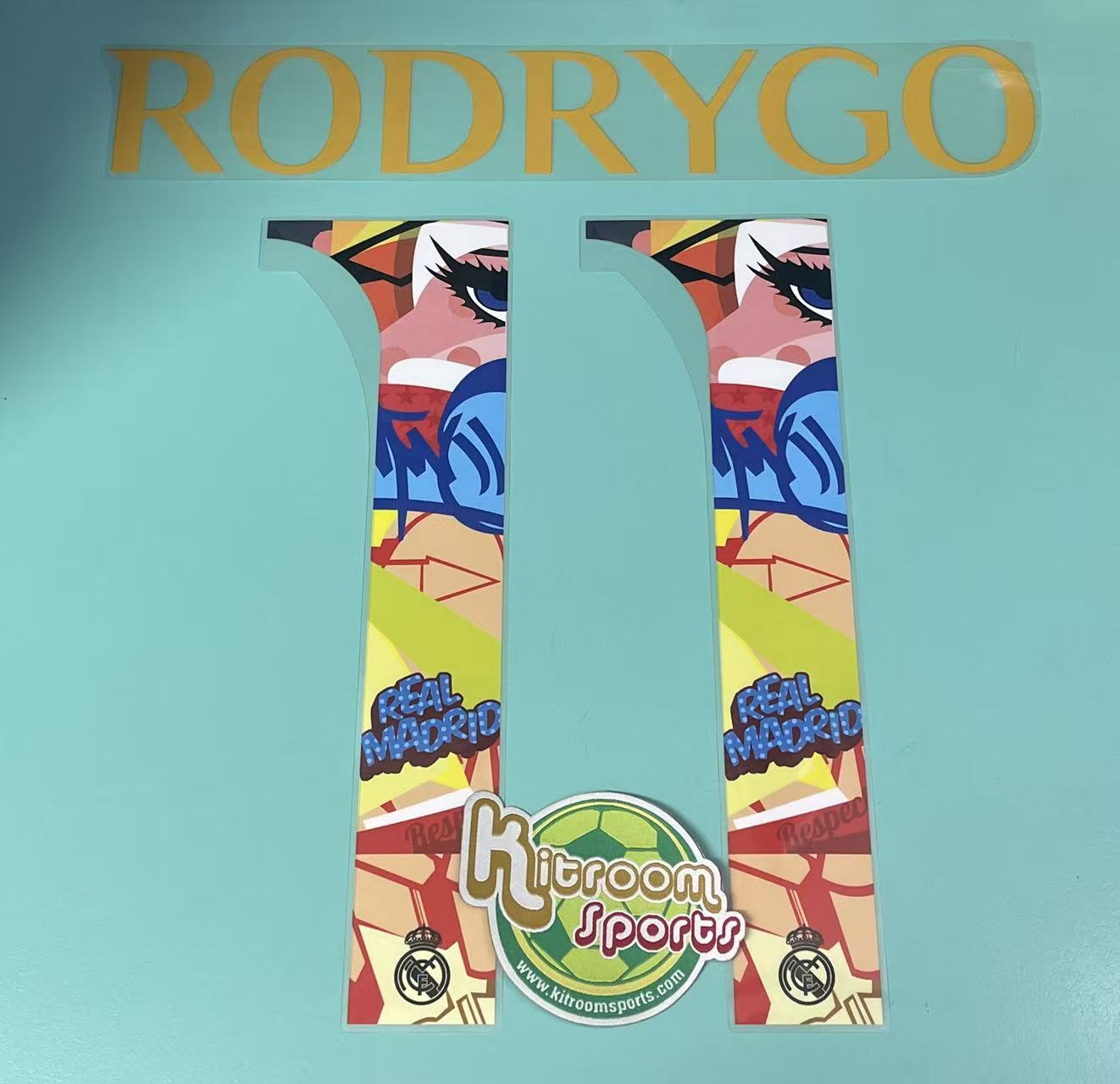 2023-24 Real Madrid Away US Tour Nameset #11 RODRYGA