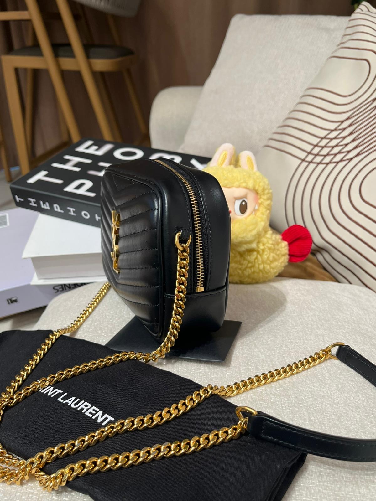 Ysl Mini Lou Camera calfskin bag 10%Authentic,99%new ✅ certificate✅dust bag