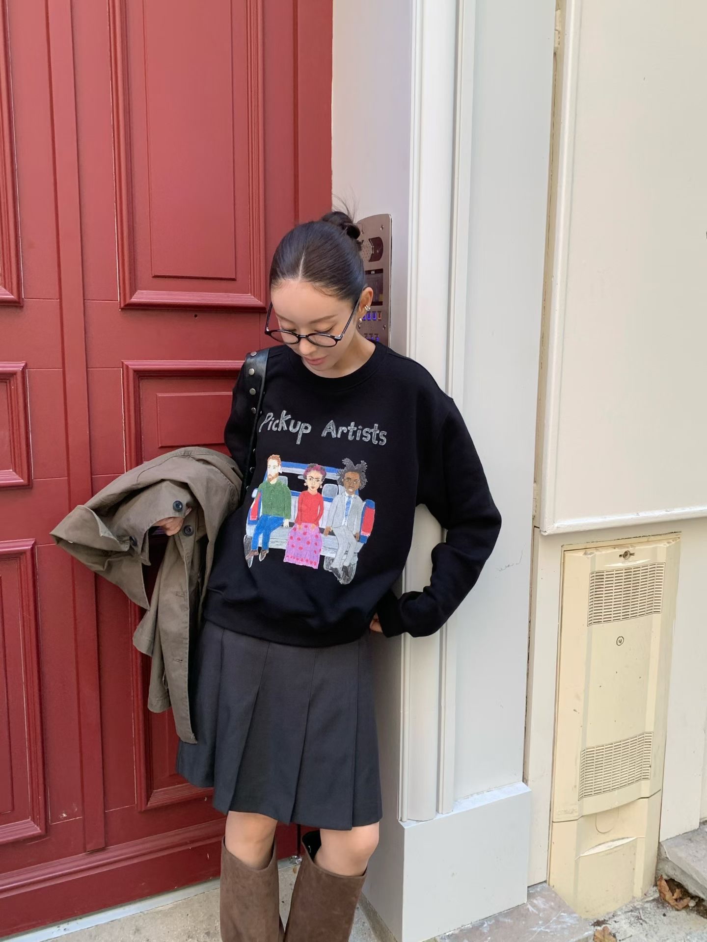Artistic print sweatshirt