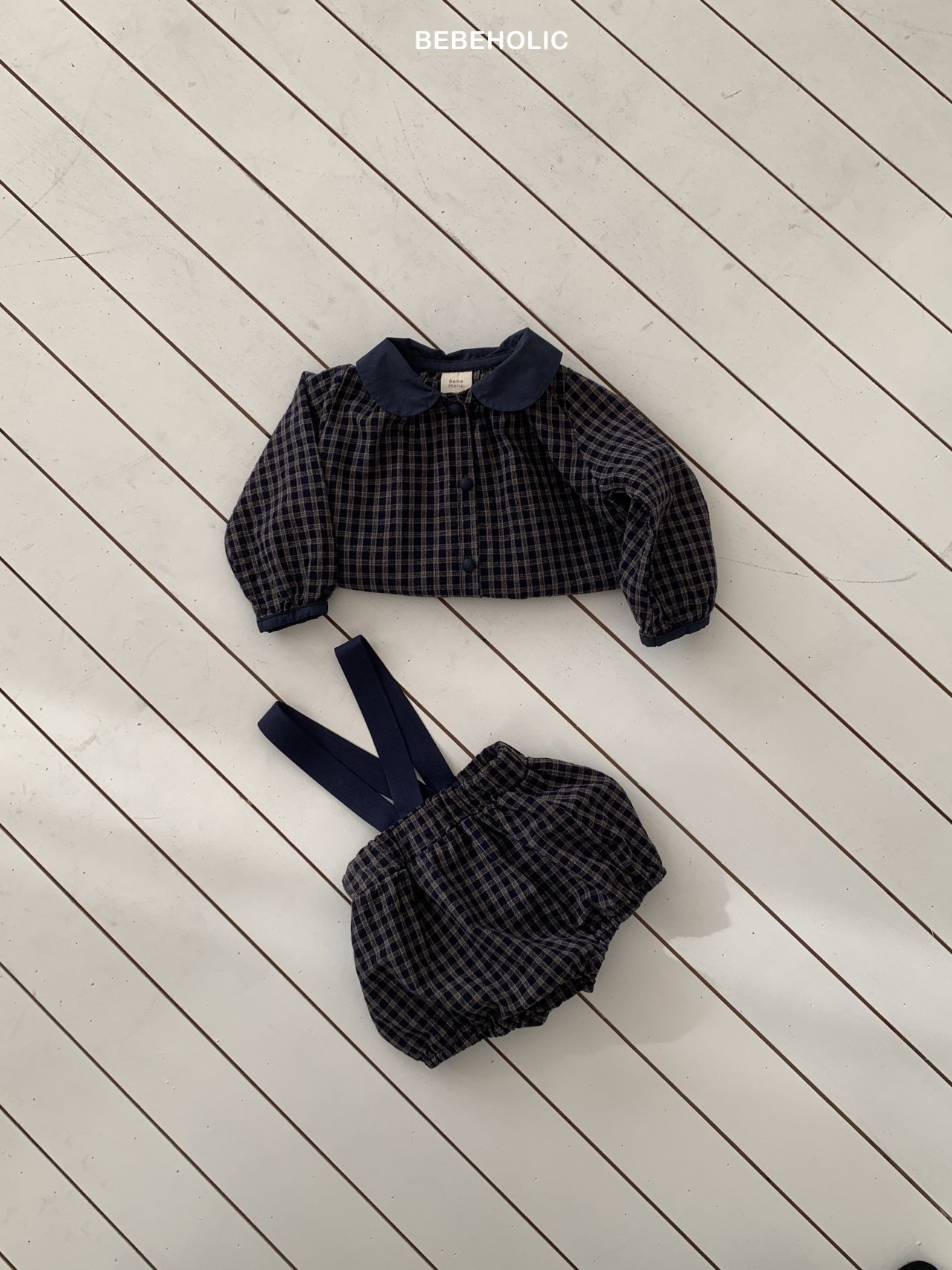 🌸預訂 韓國直送🌸🇰🇷BEBEHOLIC格紋包屁衣/吊帶燈籠褲