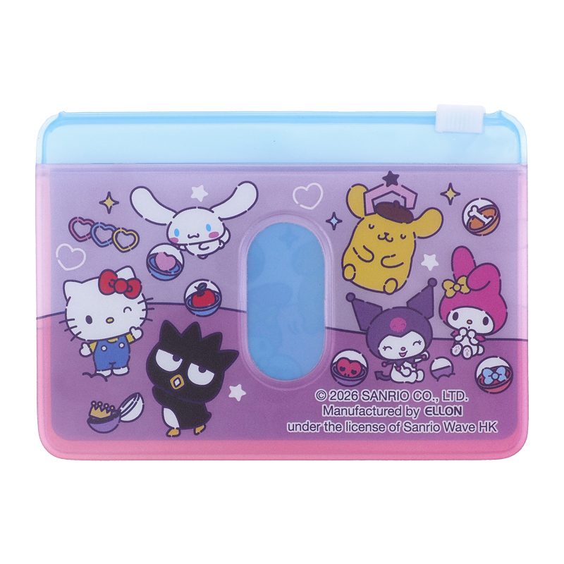 Mix Characters Two Layers Pearl PVC Card Holder w/ Zipper 有膠拉鍊PVC 雙層咭片套