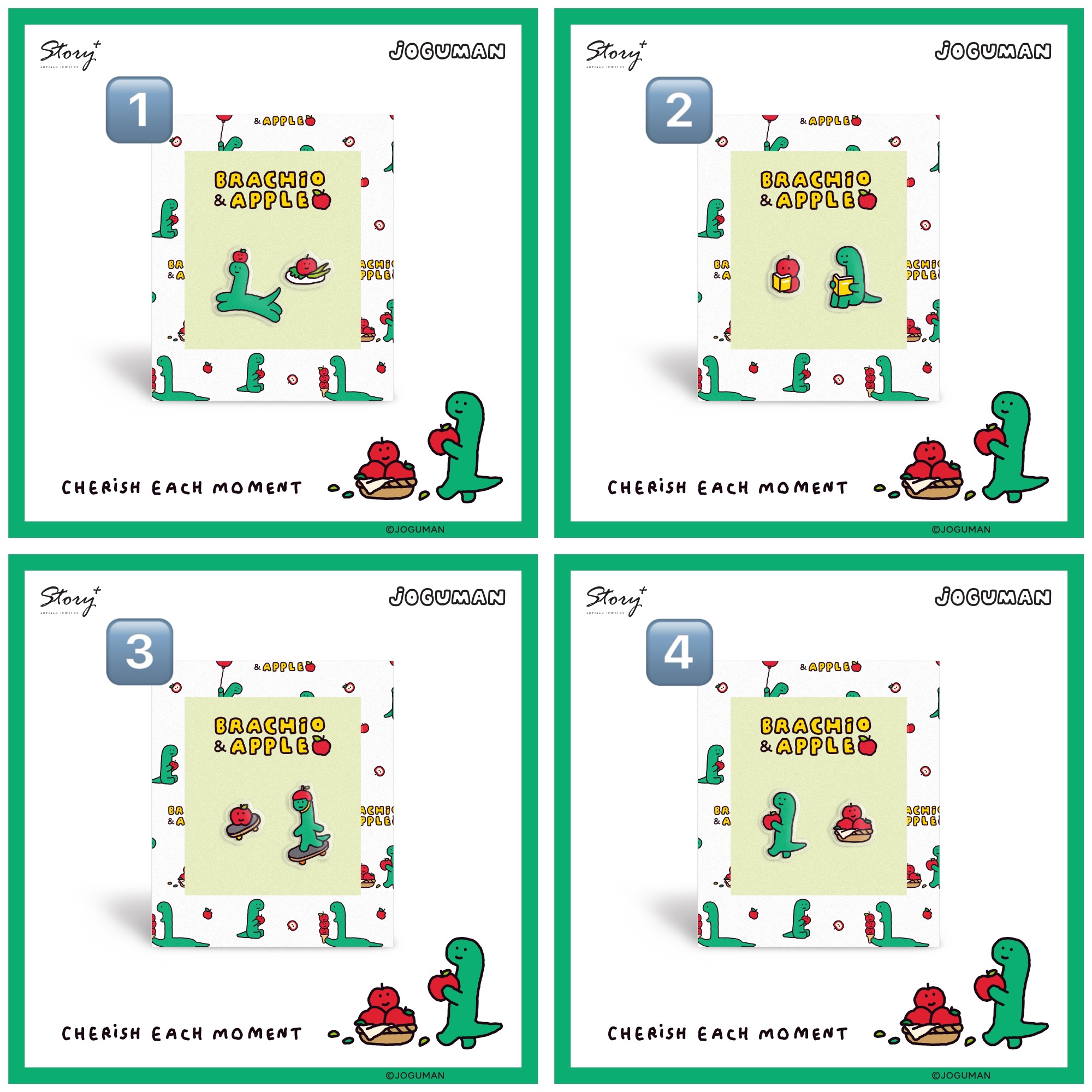 📦訂購 台灣限定 STORY 故事銀飾 x JOGUMAN BRACHIO&APPLE 耳環