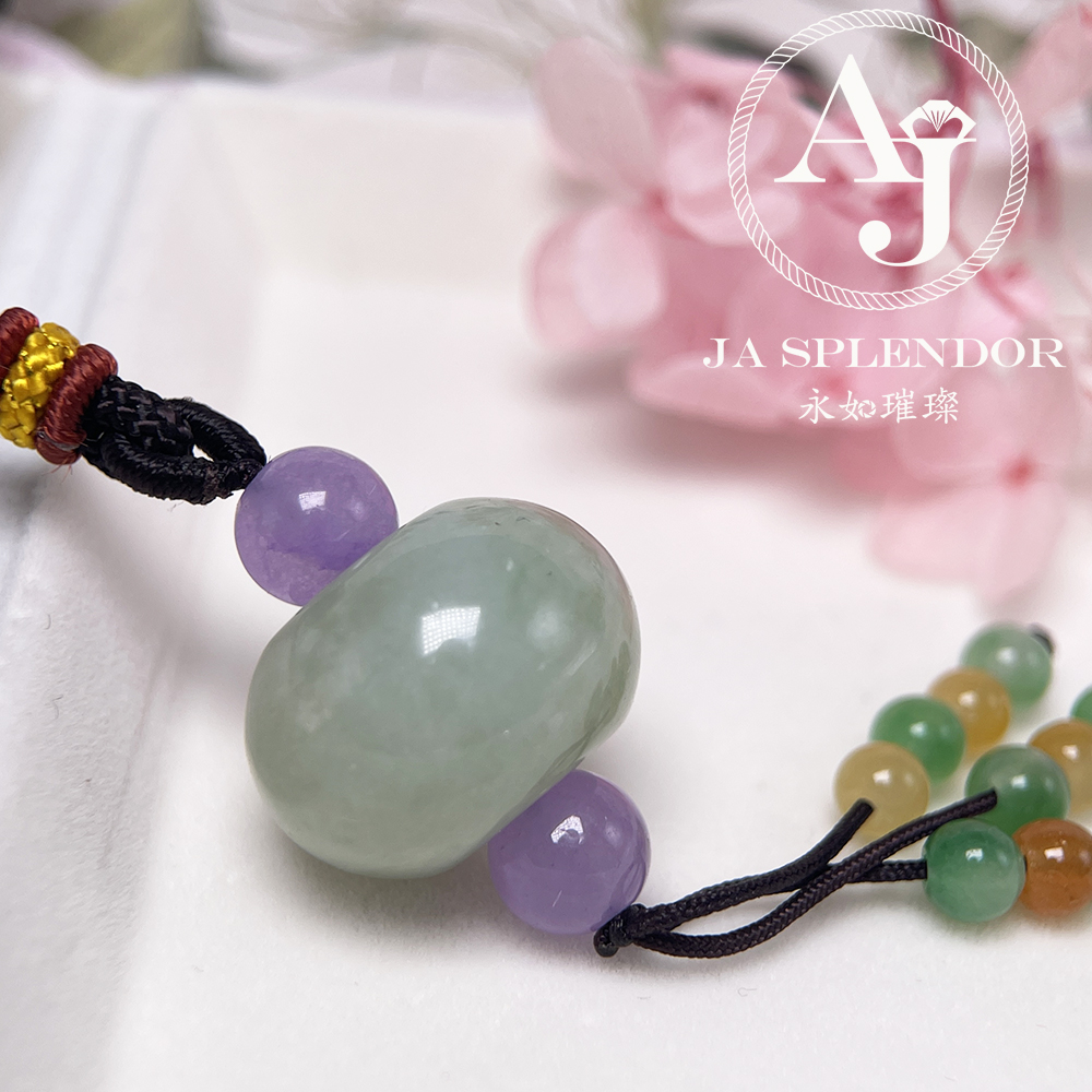 JN-21 天然翡翠A玉 串串金路路通吊墜