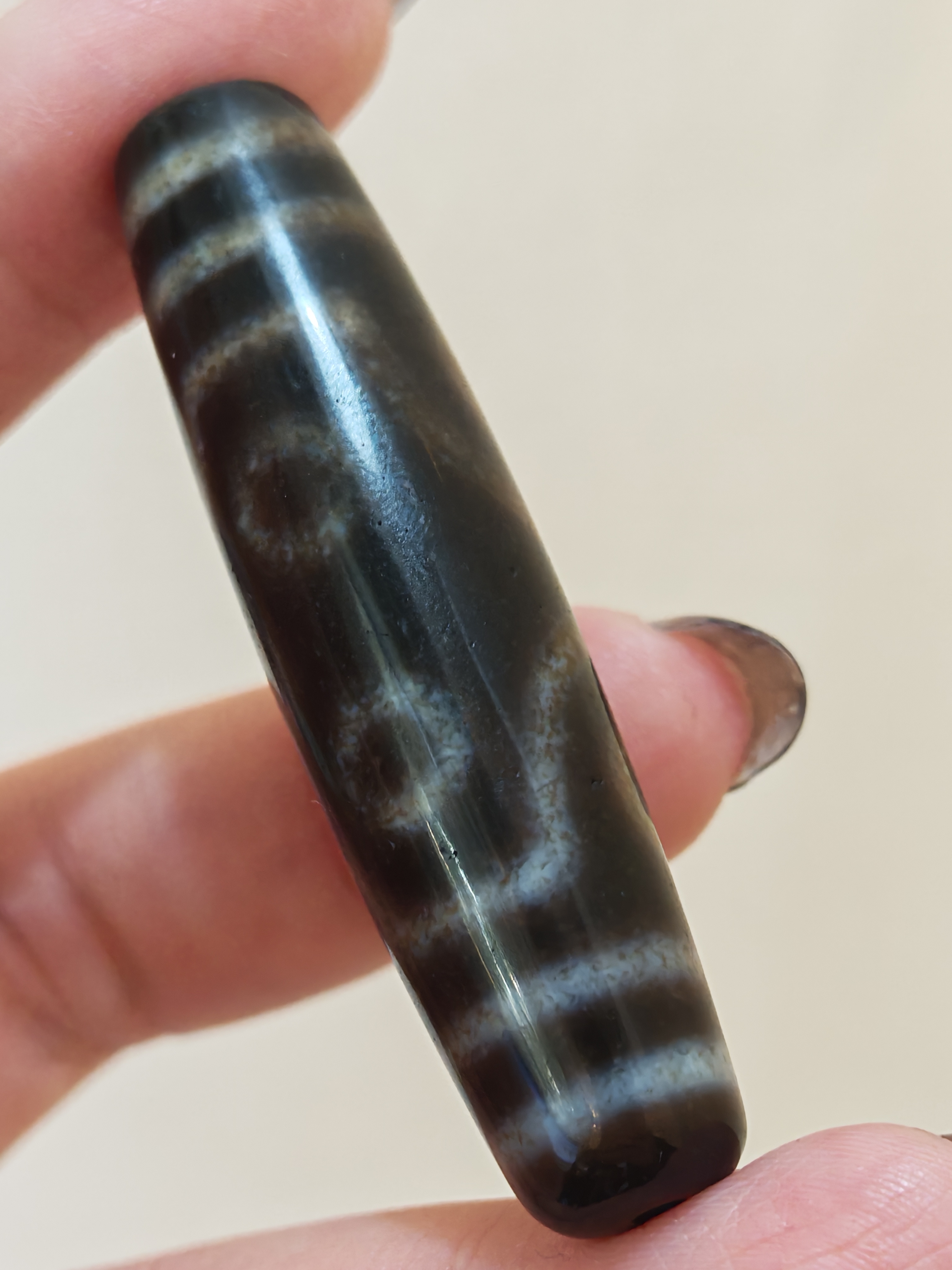 「黑白七眼天珠」26024