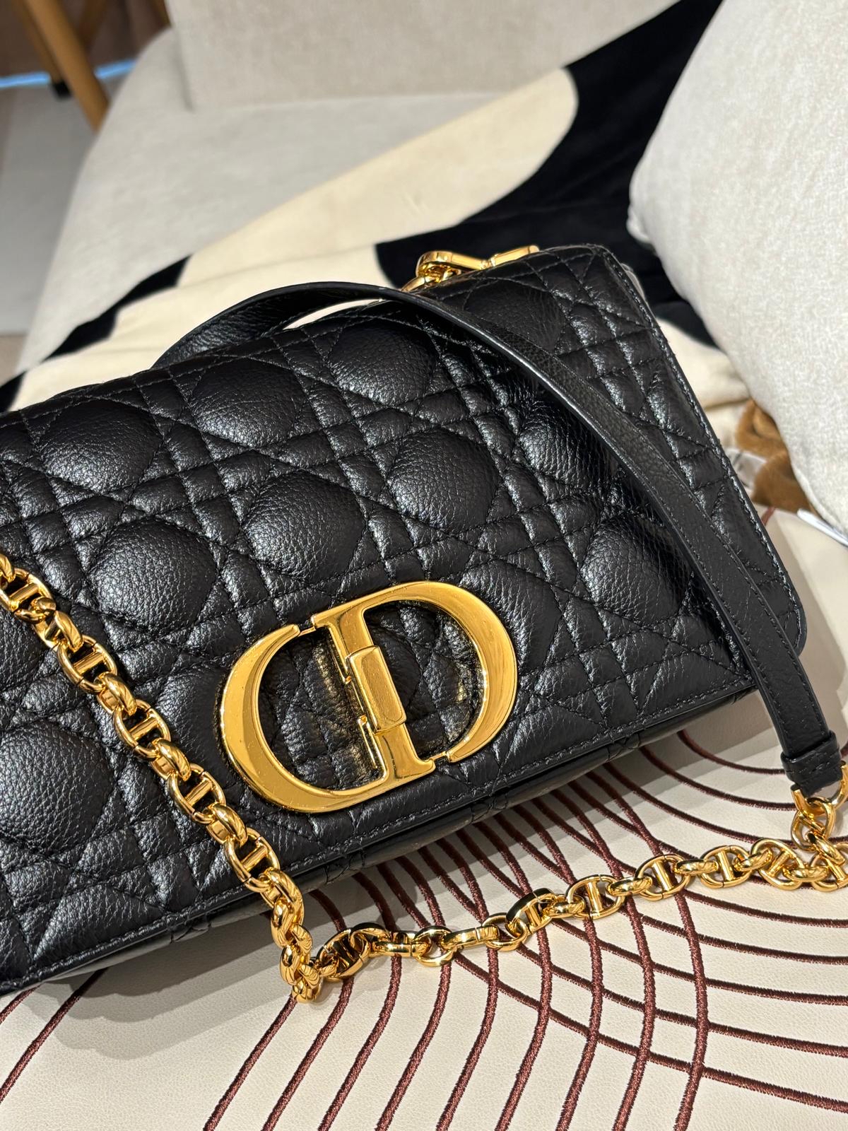 Dior Caro Medium Calfskin 100%Authentic, 95%New ✅Dust bag
