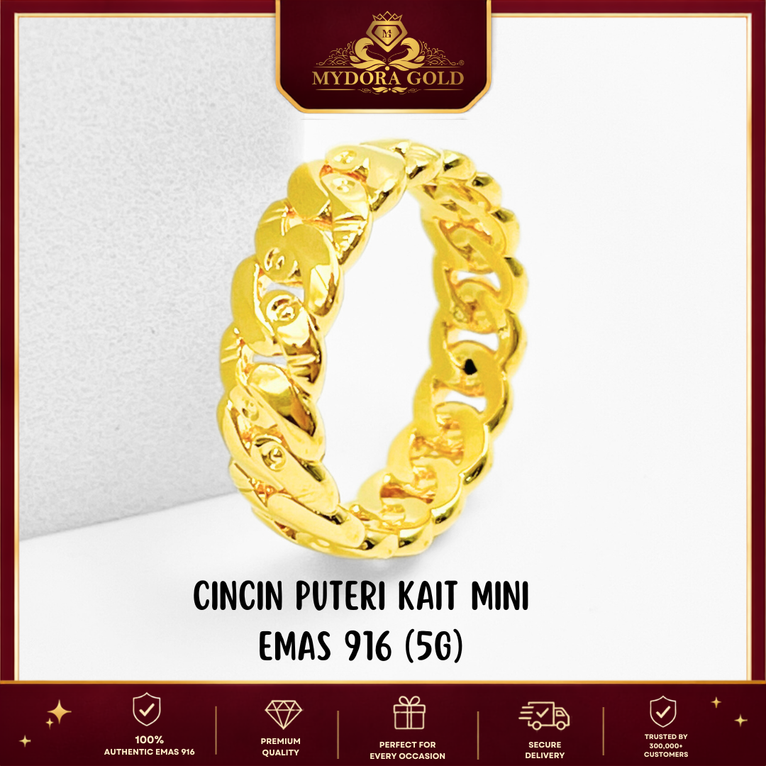 MYDORA Cincin Puteri Kait Mini (5G) l EMAS 916/22K