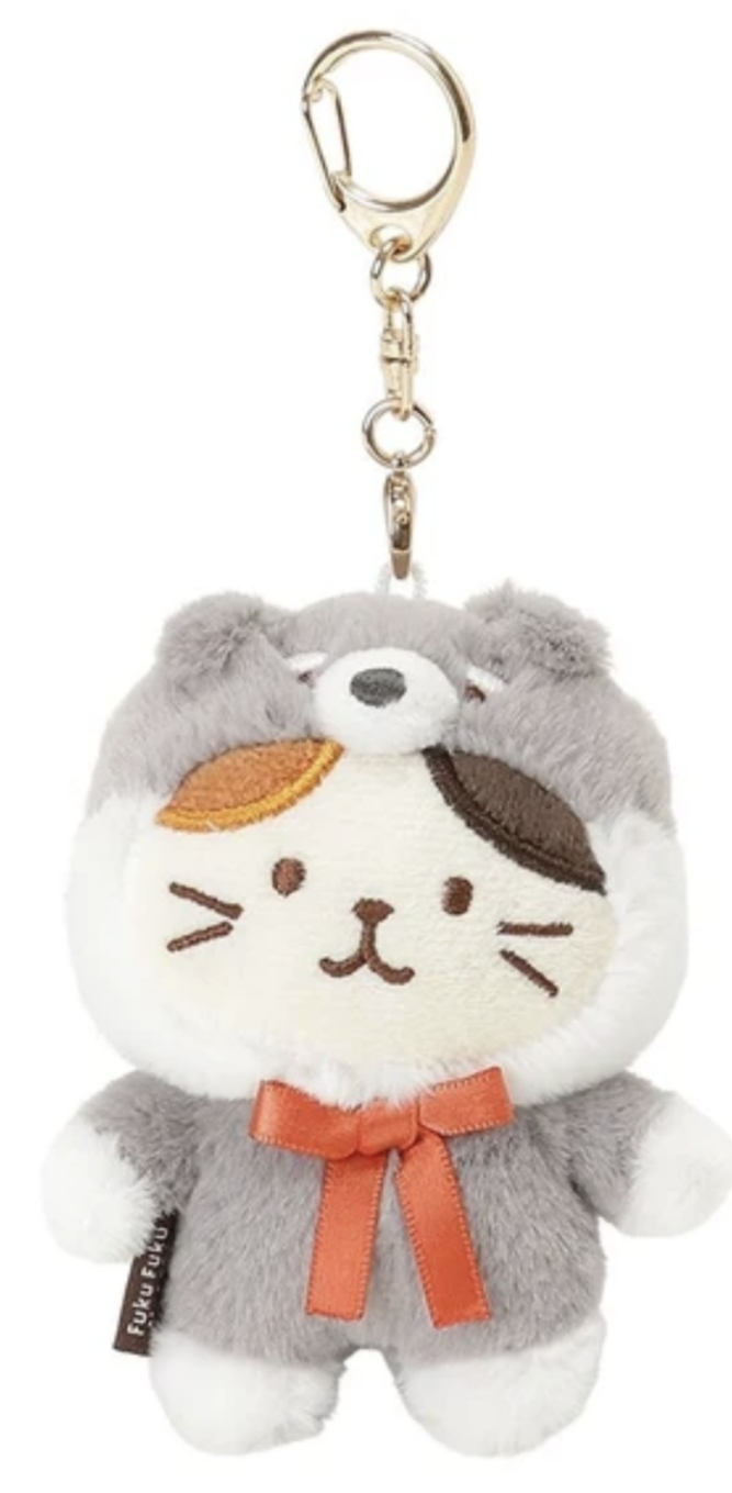 Fuku Fuku Nyanko 三花貓掛件（灰）