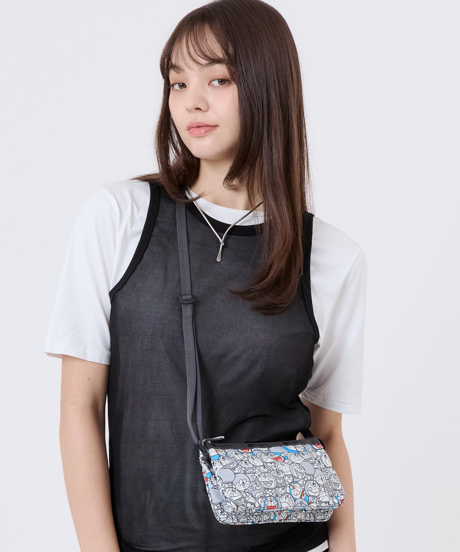 [訂購] [日本直送] 💙 LeSportsac「DORAEMON SMALL KOKO CROSSBODY」  📏 尺寸/內容：高約11cm｜闊約20cm｜厚約6cm {TF260803}