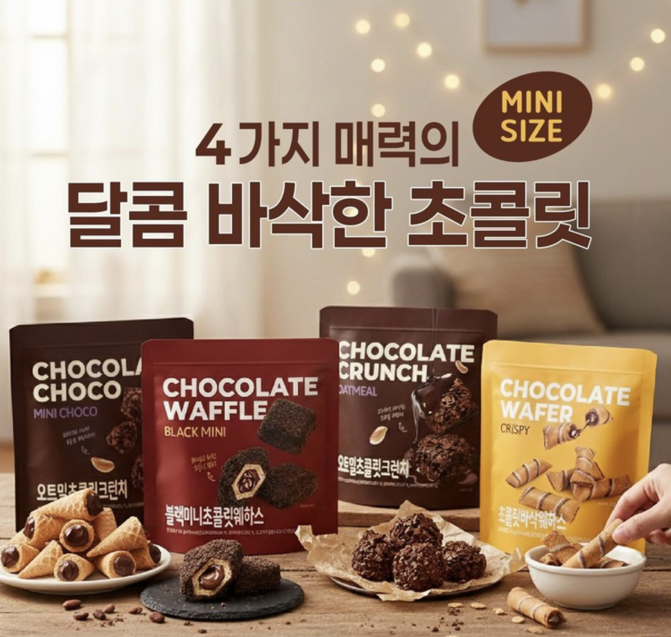 韓國 Mini Choco 極濃朱古力脆餅系列 2包 / 套 ｜Choco Cone / Waffle  / Crunch / Wafer 