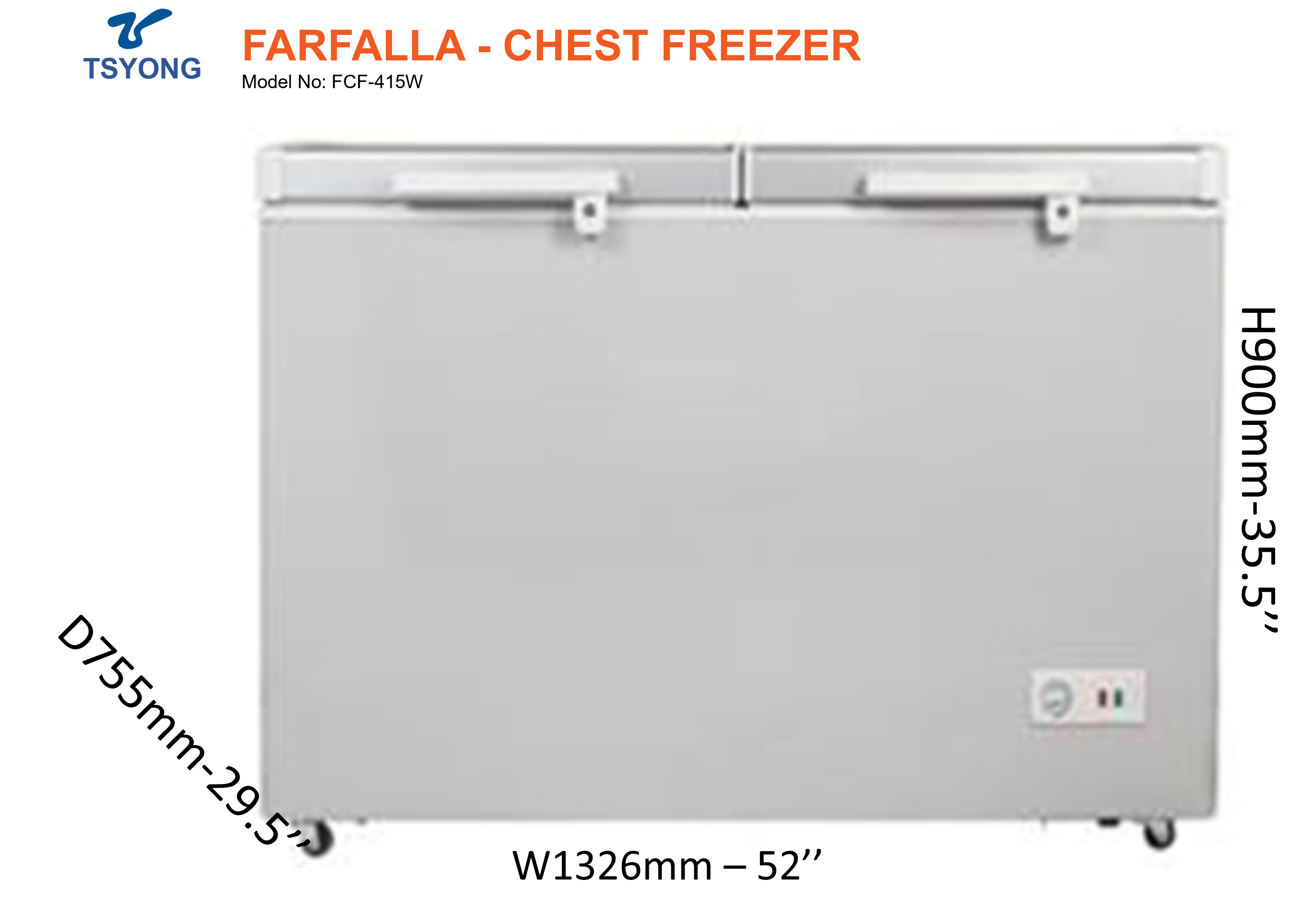 Farfalla FCF-415W1 Chest Freezer (Dual Function)