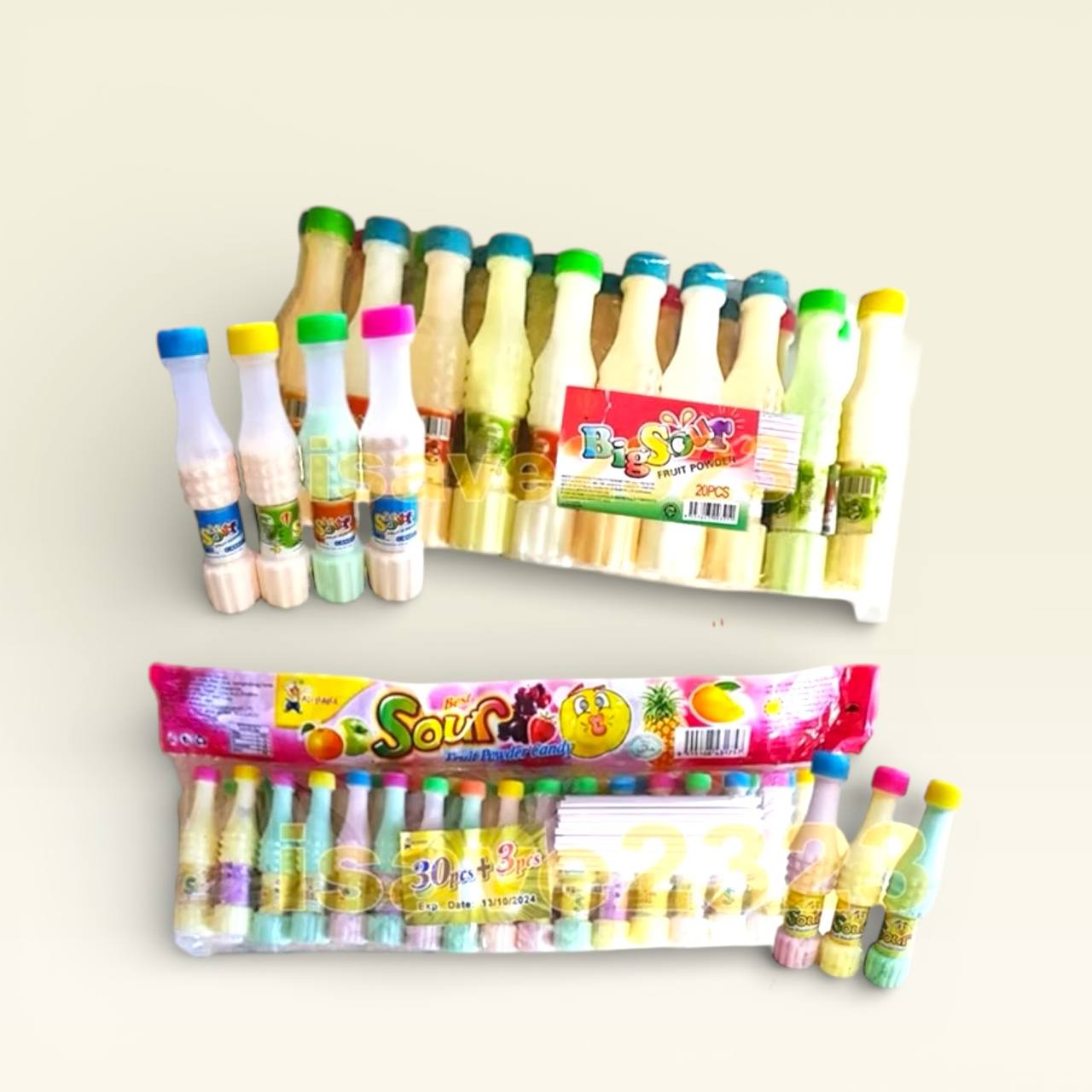 KHY Big Sour Fruit Powder Candy 20pcs/30pcs [Big /Small]