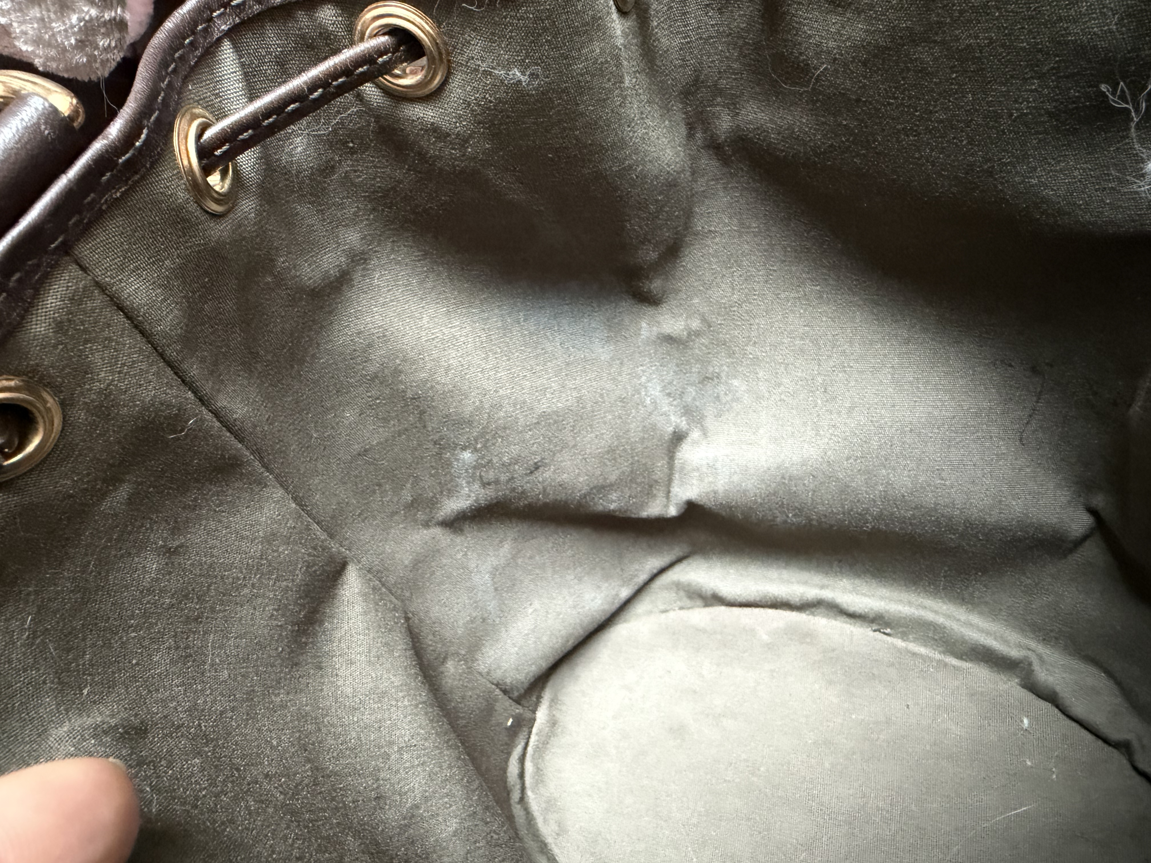 Louis Vuitton Monogram Mini Lin Noelie Green Bucket Bags