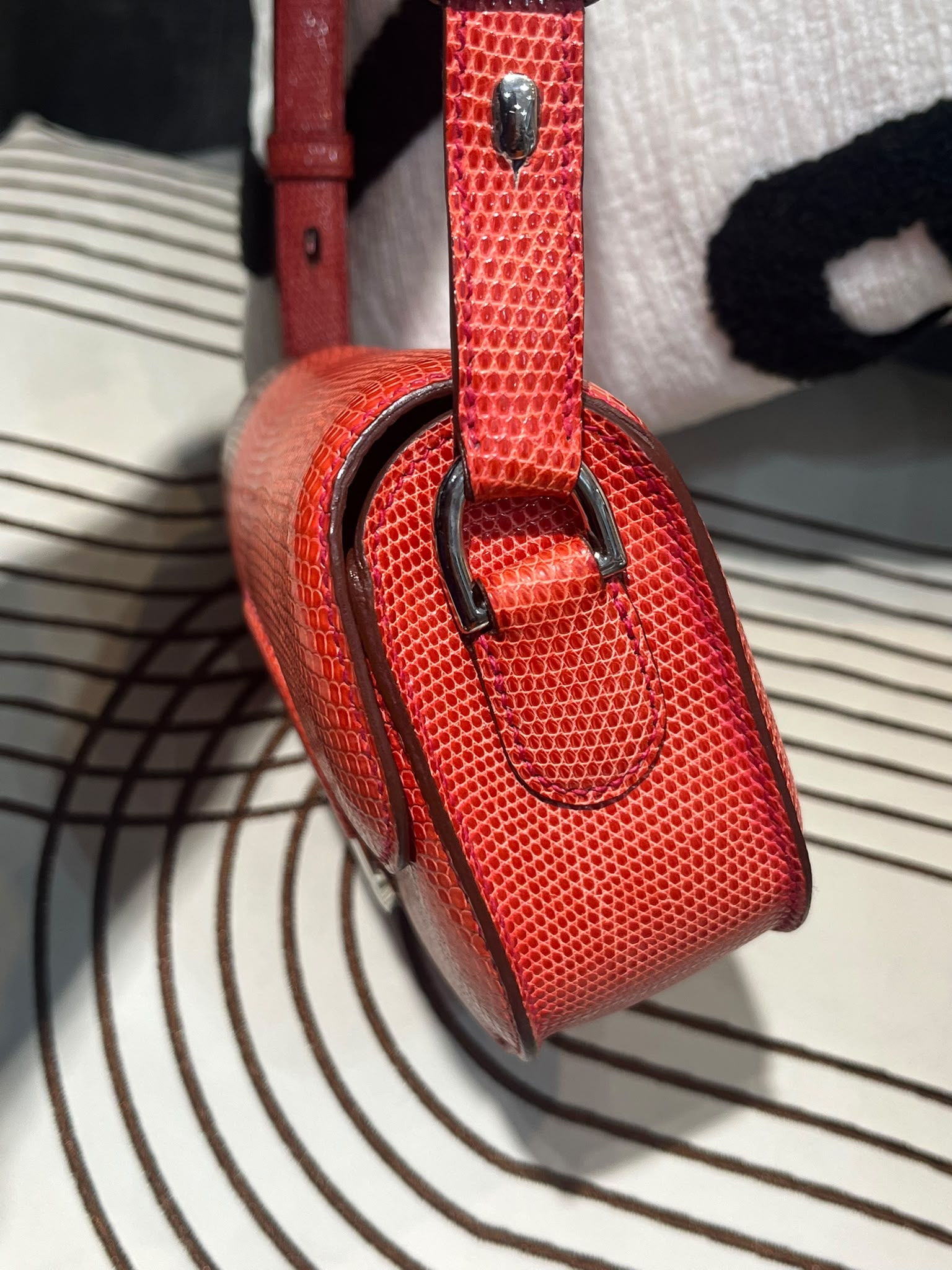 Hermes Varanus Niloticus Lizard Cherche Midi 18 100%Authentic, 98%New ☑️Dust bag