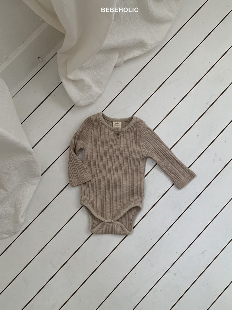 🌸預訂 韓國直送🌸🇰🇷BEBEHOLIC三色簡約羅紋長袖包屁衣