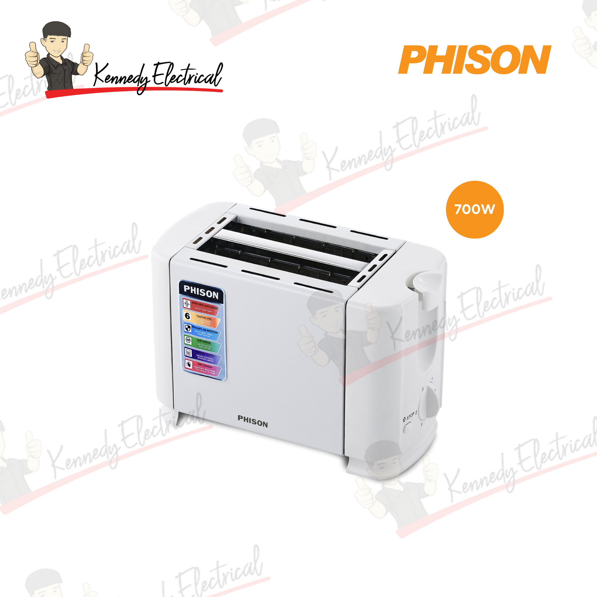 Phison 700W Bread Toaster PTO-1701