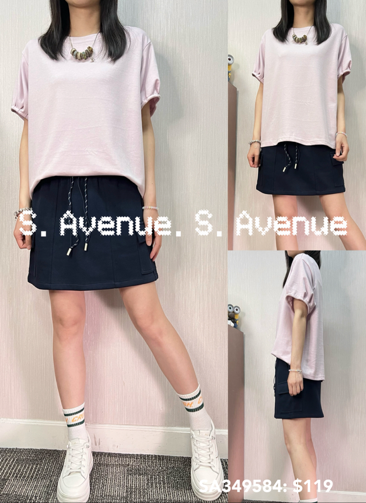 SA349584: 小泡泡袖簡約舒服靚tee