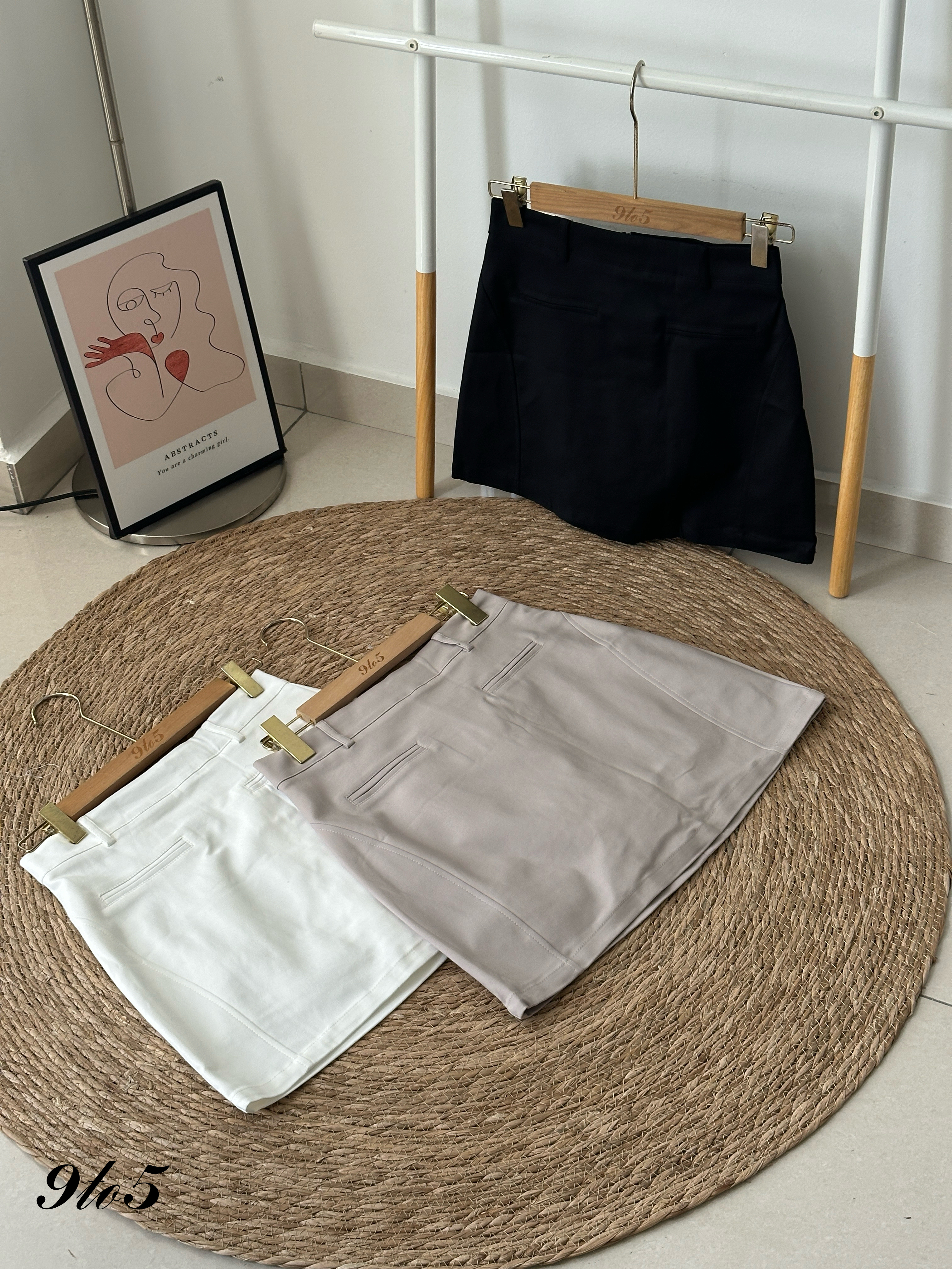 S1805 A Line Short Skirt - 3 Colors 