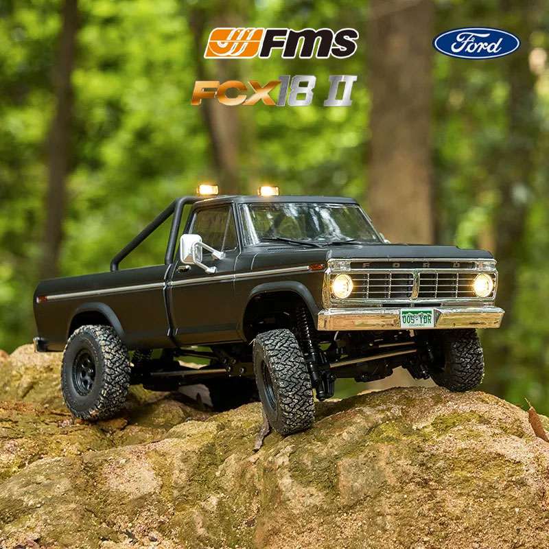 【香港現貨】FMS 1:18 FCX18II FORD F-100 無刷攀爬車 | 高低兩檔變速 | 磁吸車殼