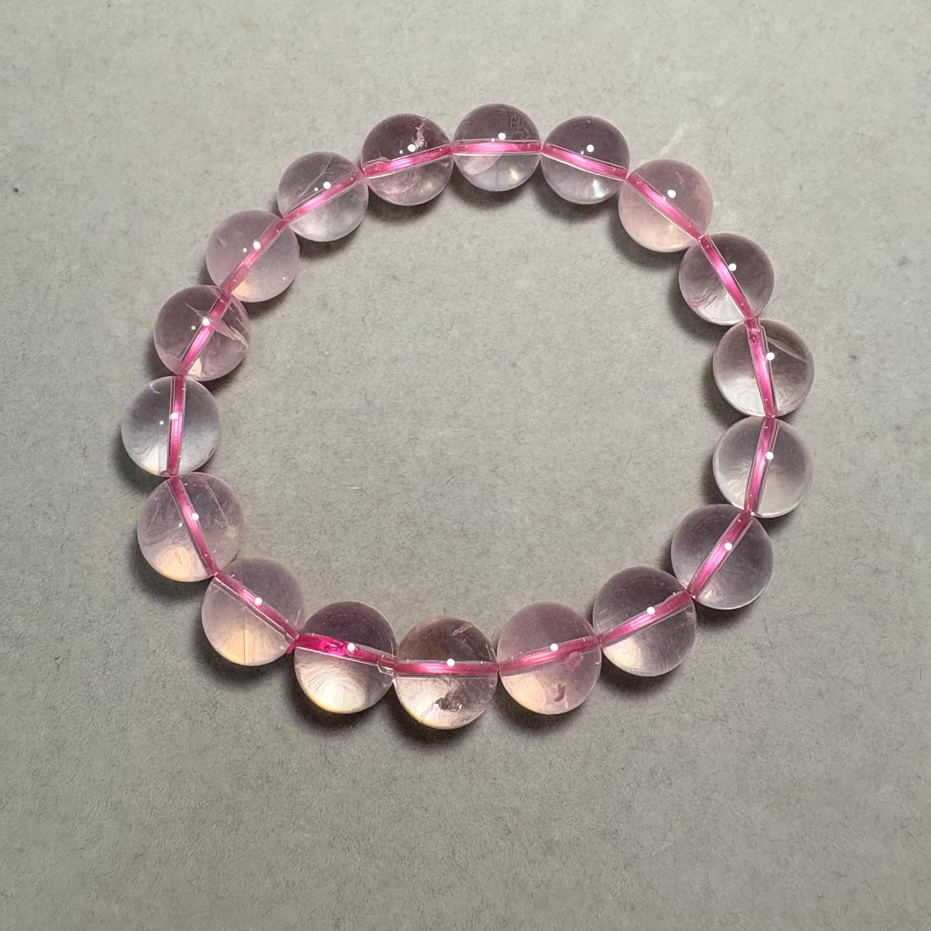 11.5mm星光粉晶手串 No. 2063