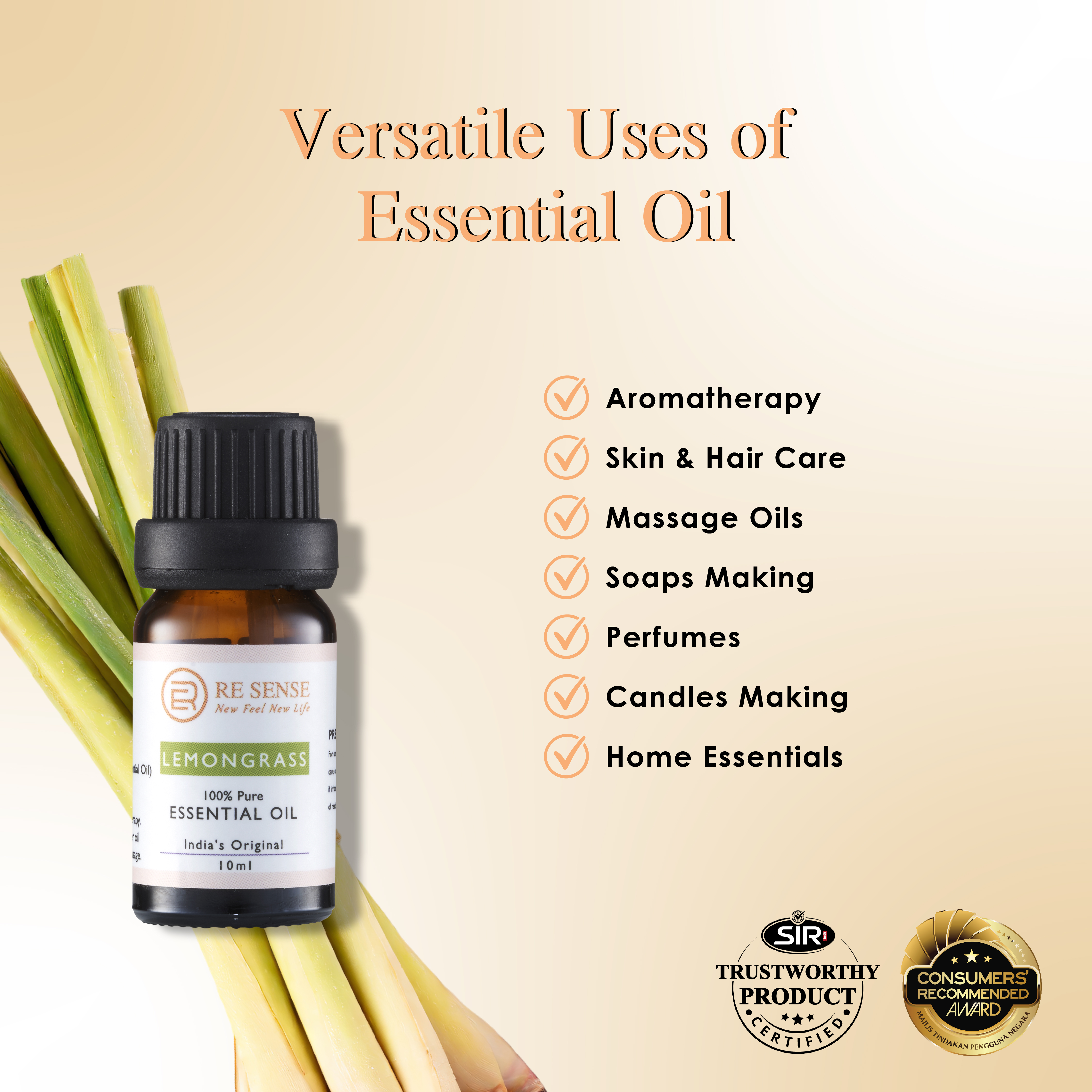 Lemongrass Essential Oil (10ml)