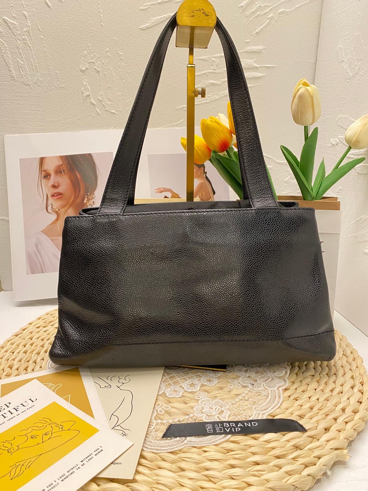 Chanel Caviar Leather CC Shoulder Bag