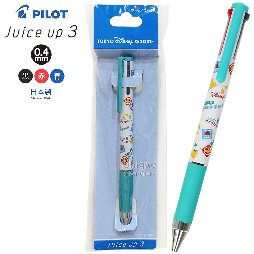 現貨｜【日本 Disney Store 限定】Tokyo Disneyland Resort 東京迪士尼樂園 日本製 Pilot Juice up 3 0.4mm 3色 啫喱筆 075672