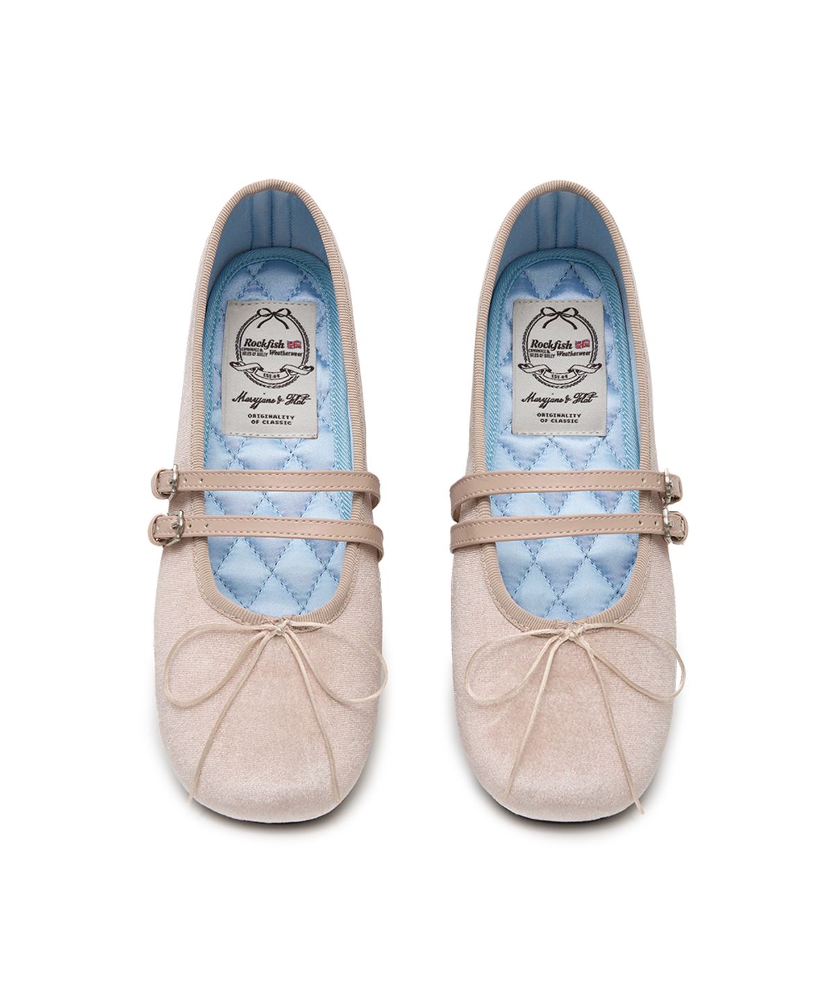 🇰🇷訂購｜Rockfish 25FW｜SQUARE TOE TWO STRAP MARYJANES(VELVET) 