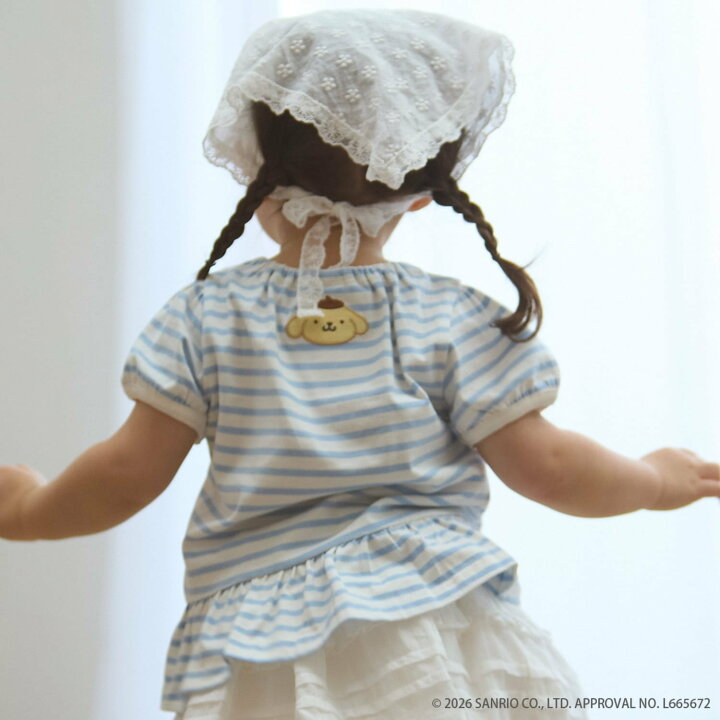 🇯🇵預訂 日本直送🇯🇵Petit Main x Sanrio系列三色人物賞櫻刺繡貼花短袖上衣