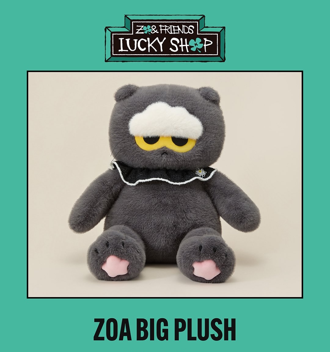 📦訂購 韓國代購 ZO&FRIENDS ZOA BIG PLUSH 灰貓大公仔🧸
