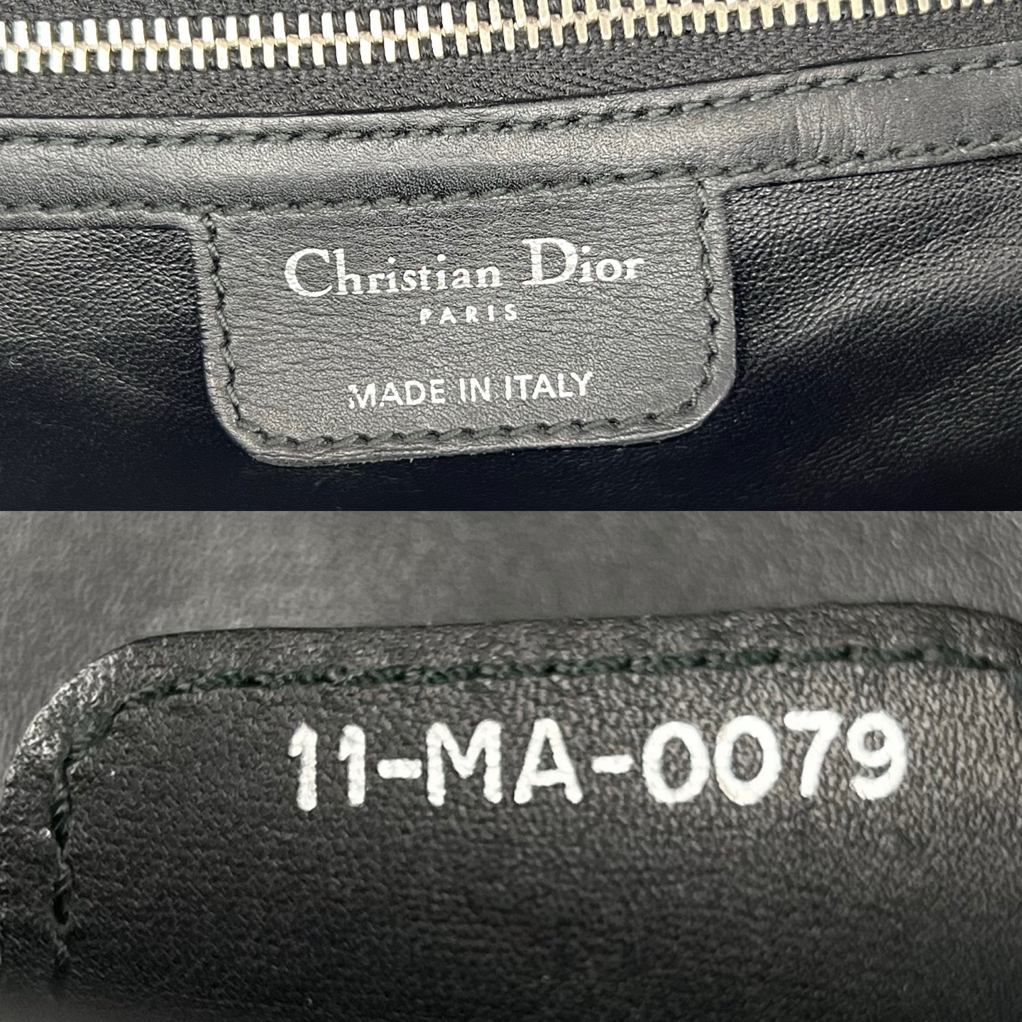 【預訂貨品】Dior Lady褶皺黑色羊皮腋下包