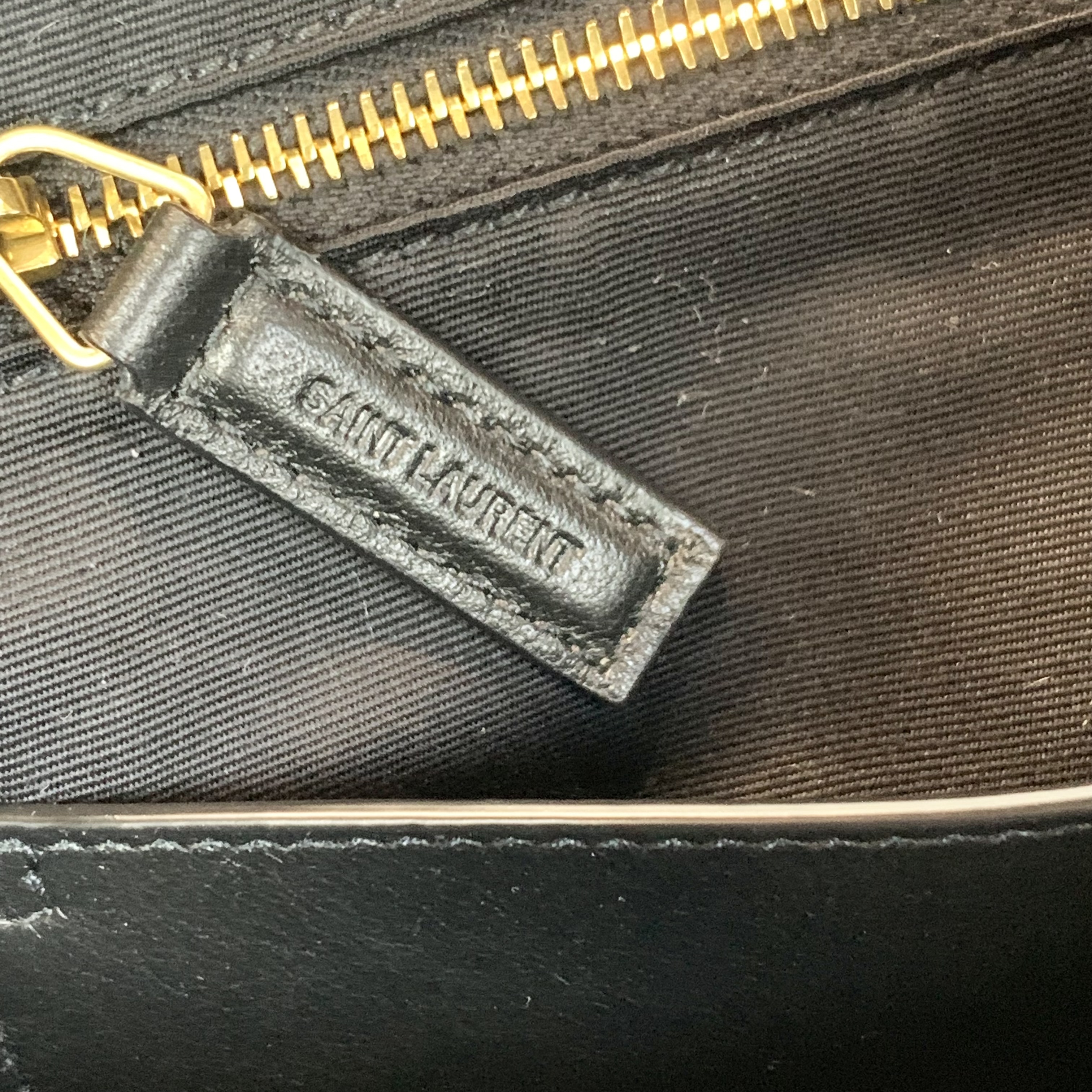 25年單 YSL Jamie 黑金羊皮單肩包