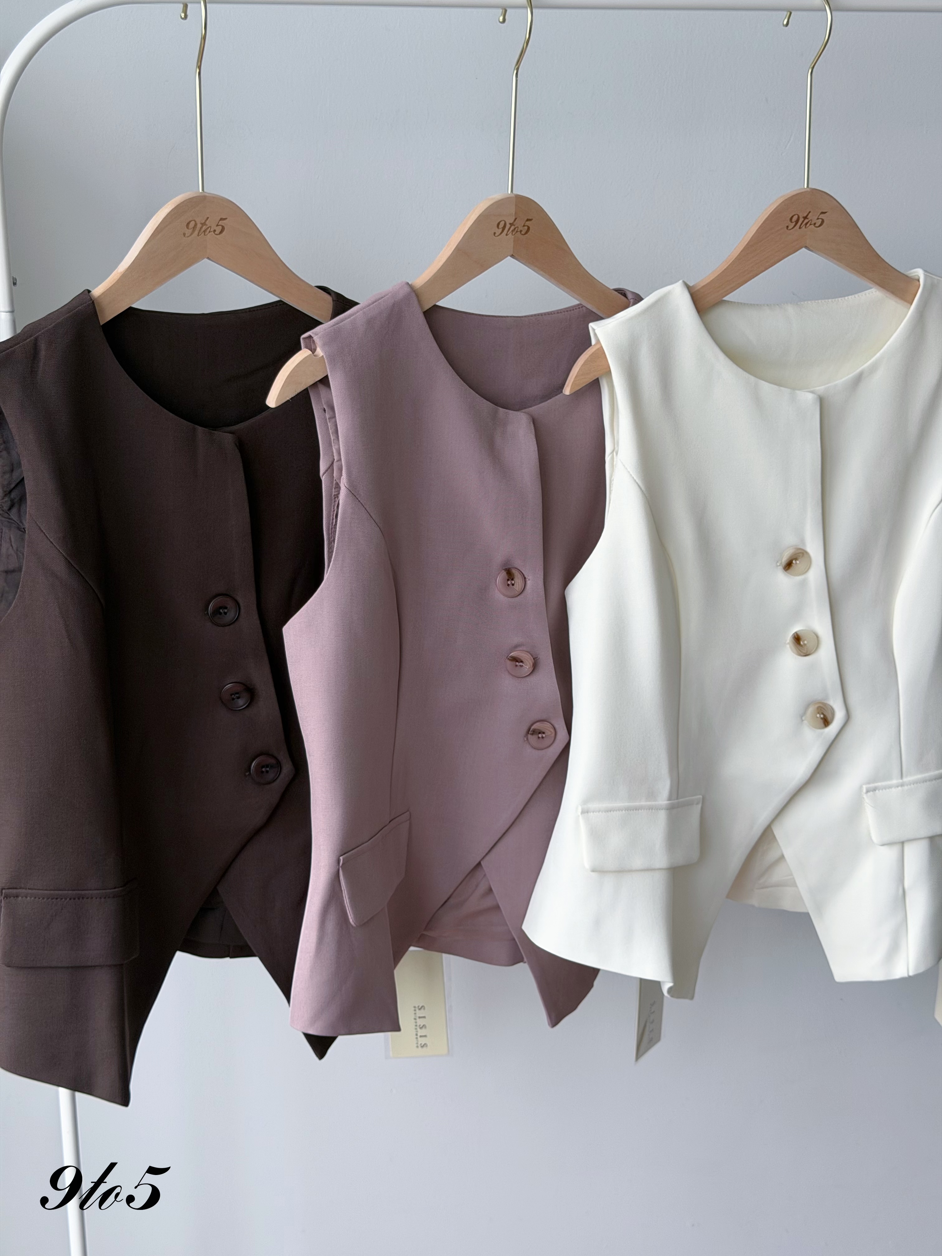 D2383 Waisted Vest with Long Skirt Set - 4 Colors 