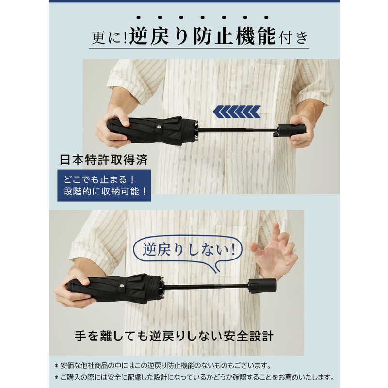 『現貨』日本KIZAWA 10骨抗風碳形狀穩定自動雨傘(58cm)灰色