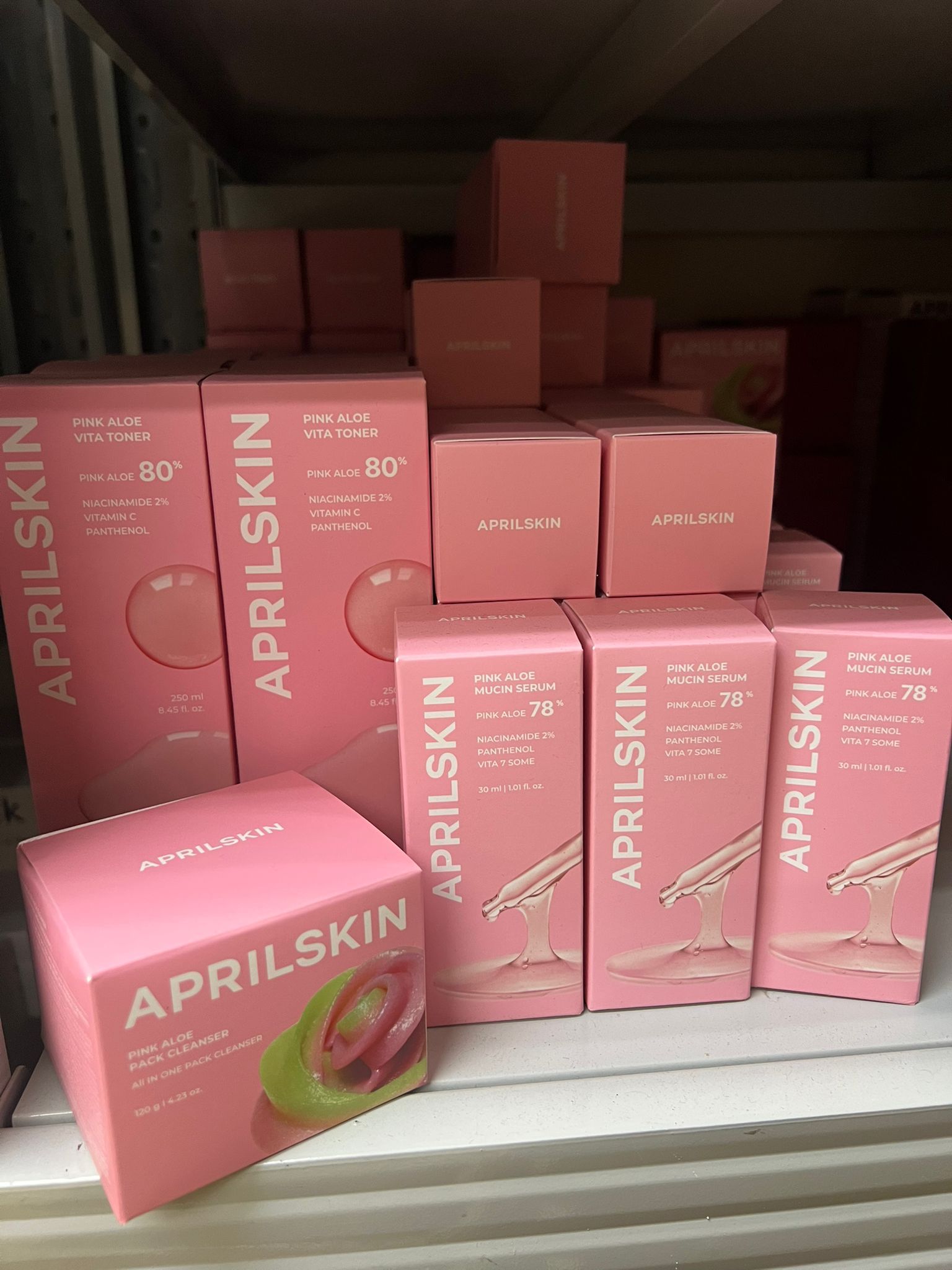 Aprilskin【濕敷淨白】粉紅蘆薈維他命潔膚水250ml. ✅ 現貨 ✅ ‼️ 售完即止‼️