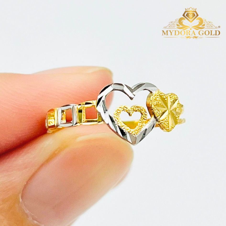 MYDORA Cincin Stamping Tri-Love l EMAS 916/22K
